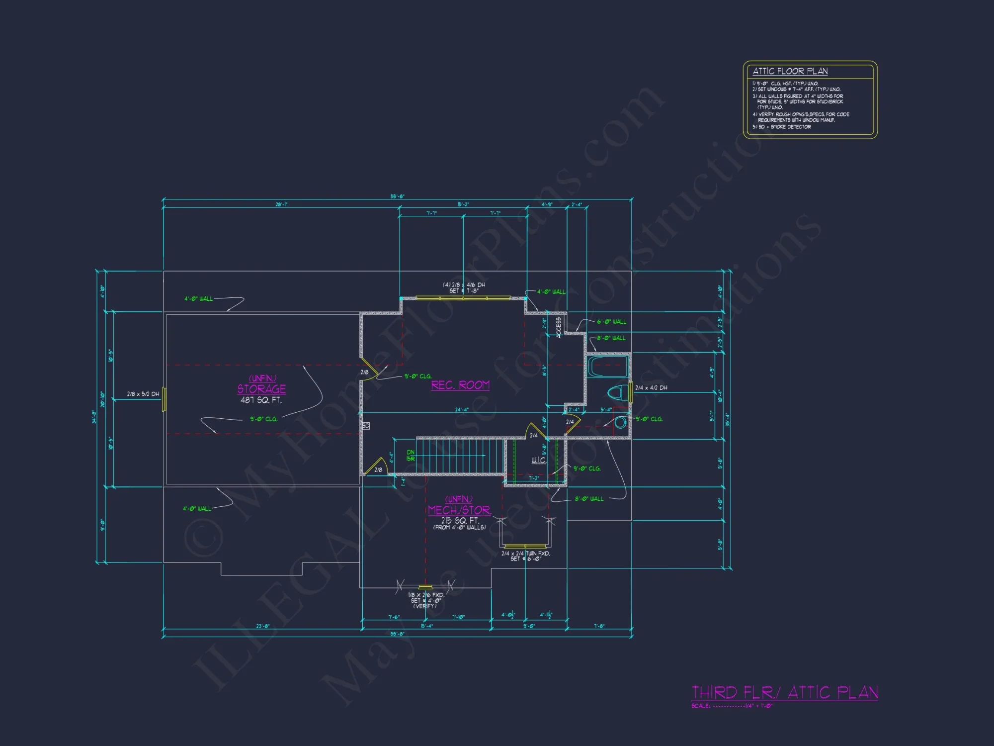 Modern house Plan with 4 Bedrooms and 3 Floors