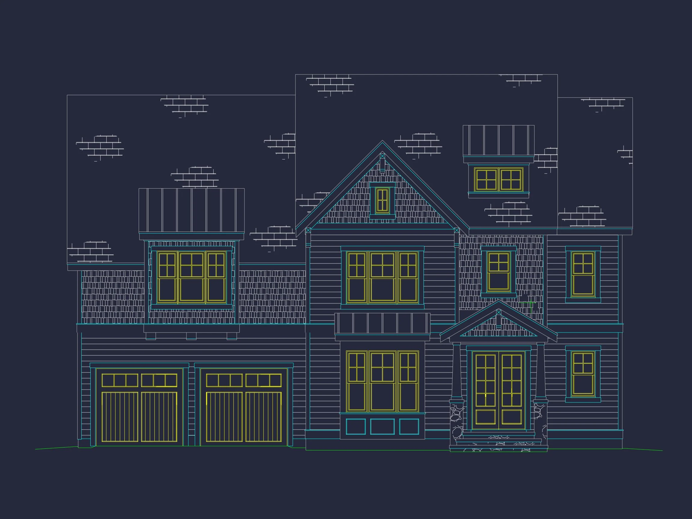 15-1232 HOUSE PLAN - Modern House Plan with 4 Bedrooms and 3 Floors | Blueprint Designs 3 Modern house Plan with 4 Bedrooms and 3 Floors