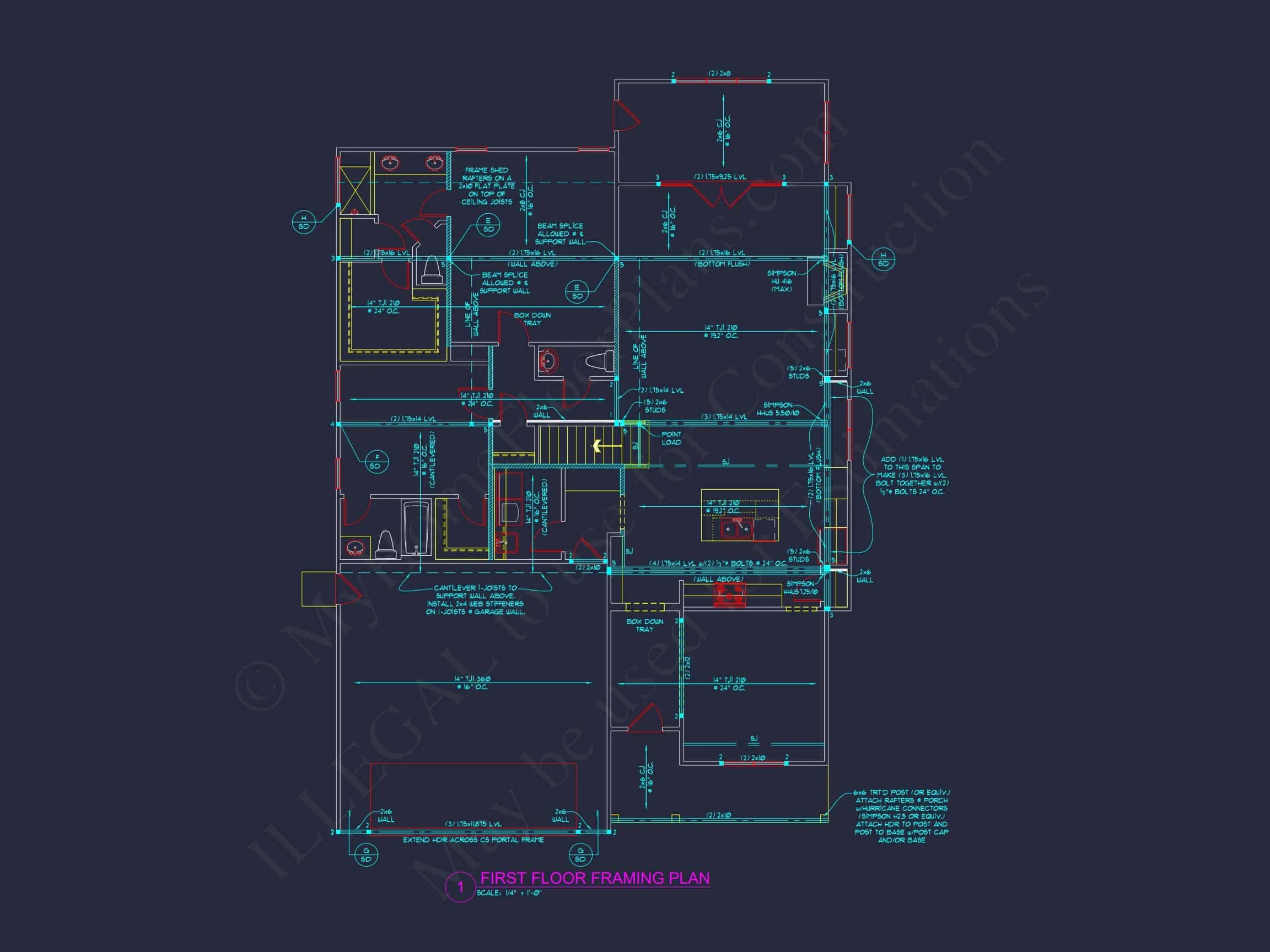 Traditional Craftsman house Plan with CAD and Blueprint Designs