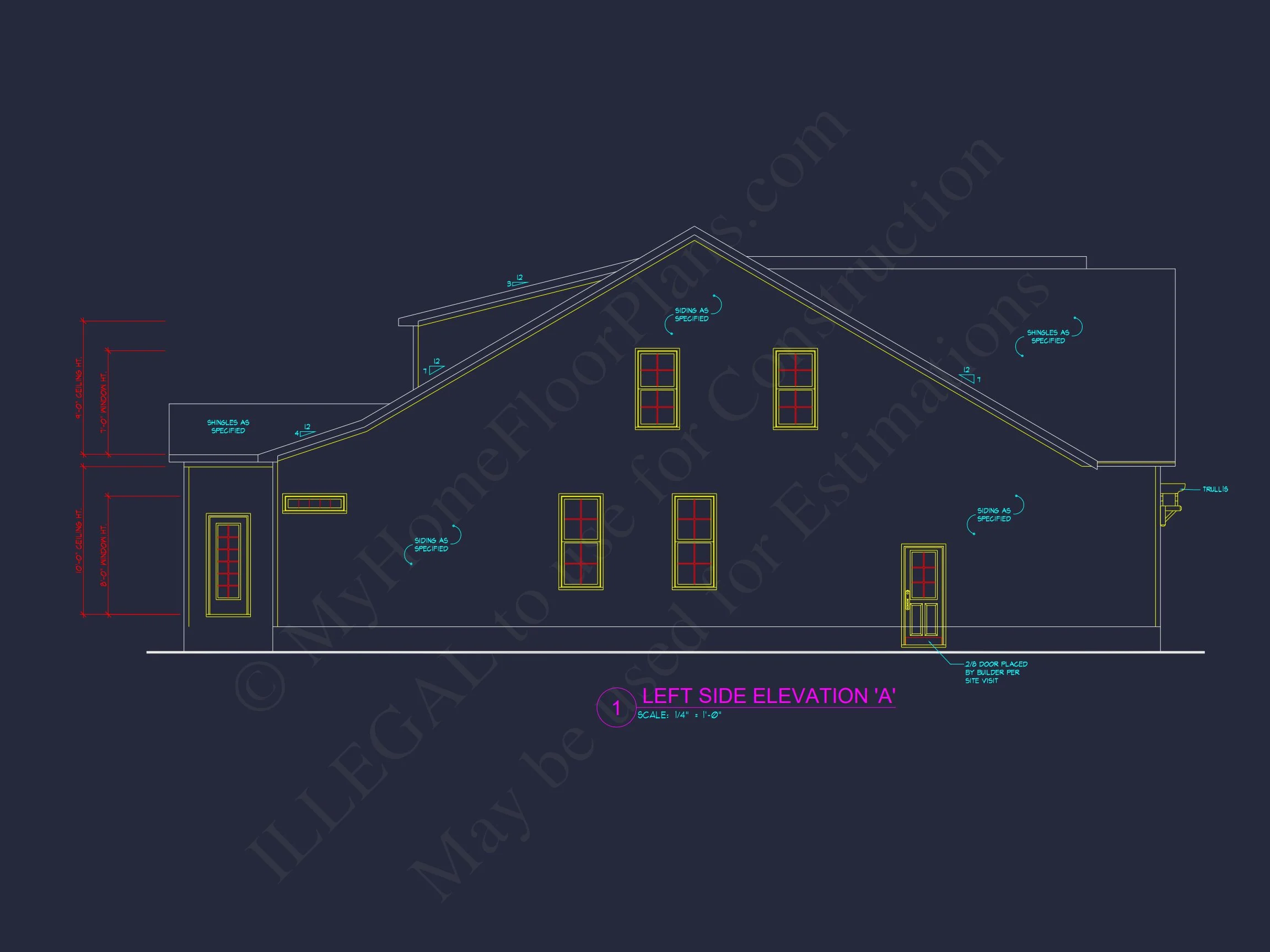 Traditional Craftsman house Plan with CAD and Blueprint Designs