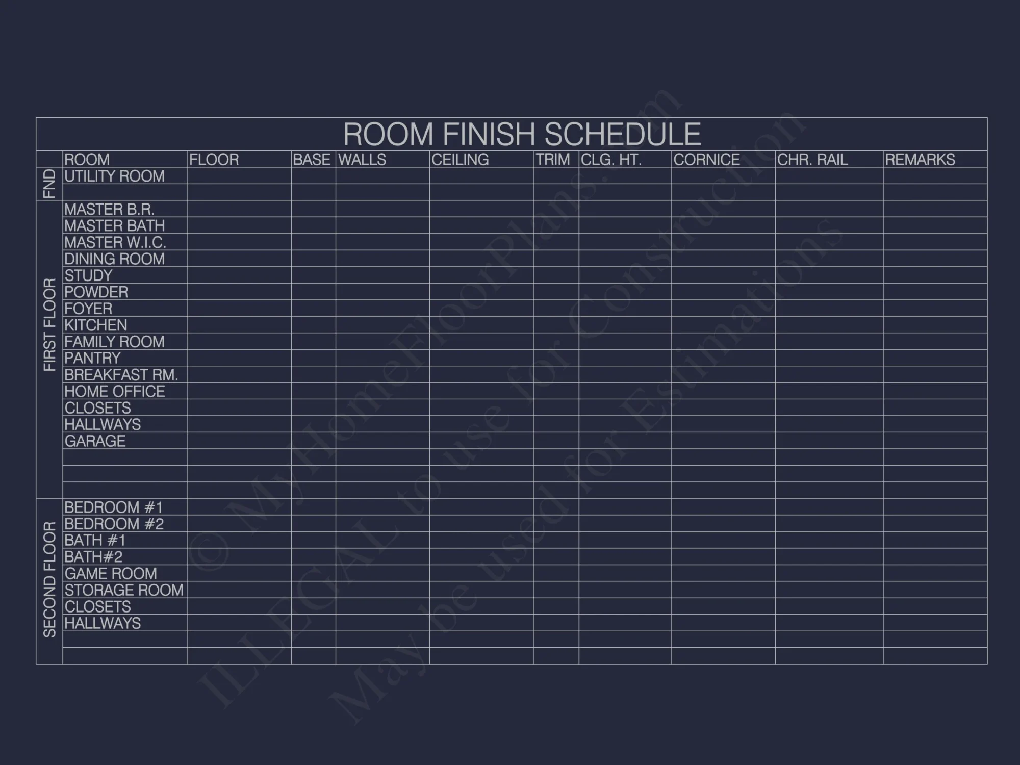 Stunning 2-Story house Floor Plan with CAD Designs & Blueprint