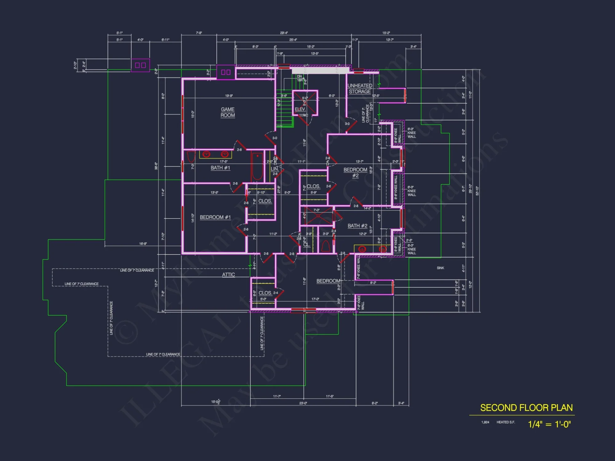 Stunning 2-Story house Floor Plan with CAD Designs & Blueprint