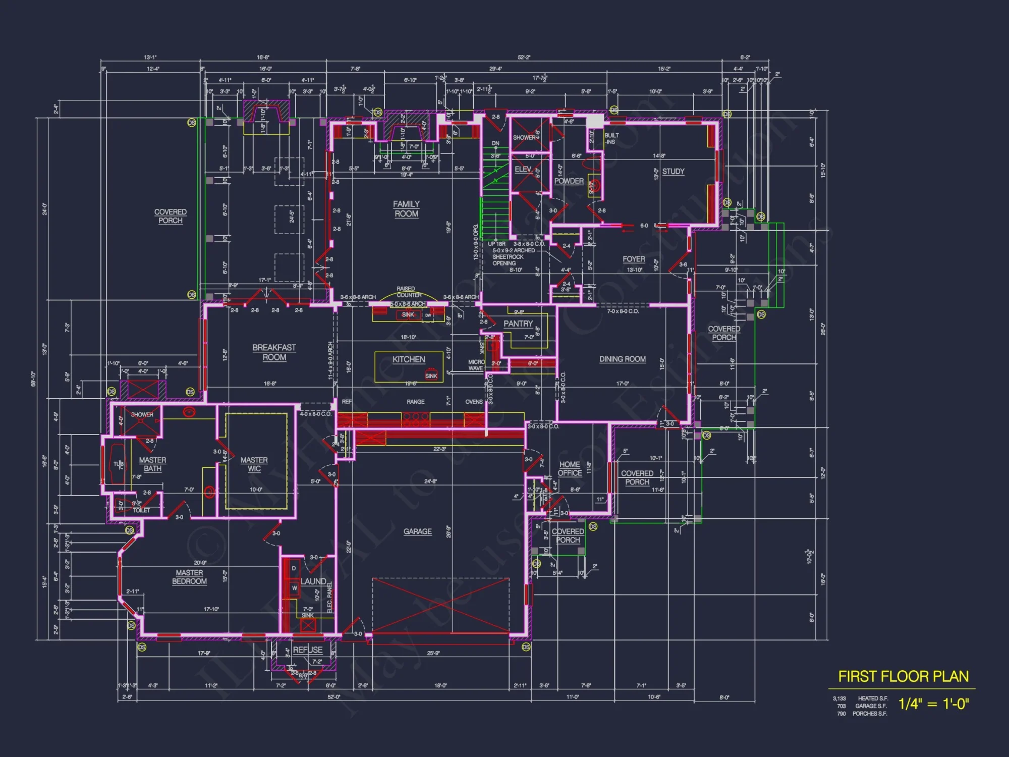 Stunning 2-Story house Floor Plan with CAD Designs & Blueprint
