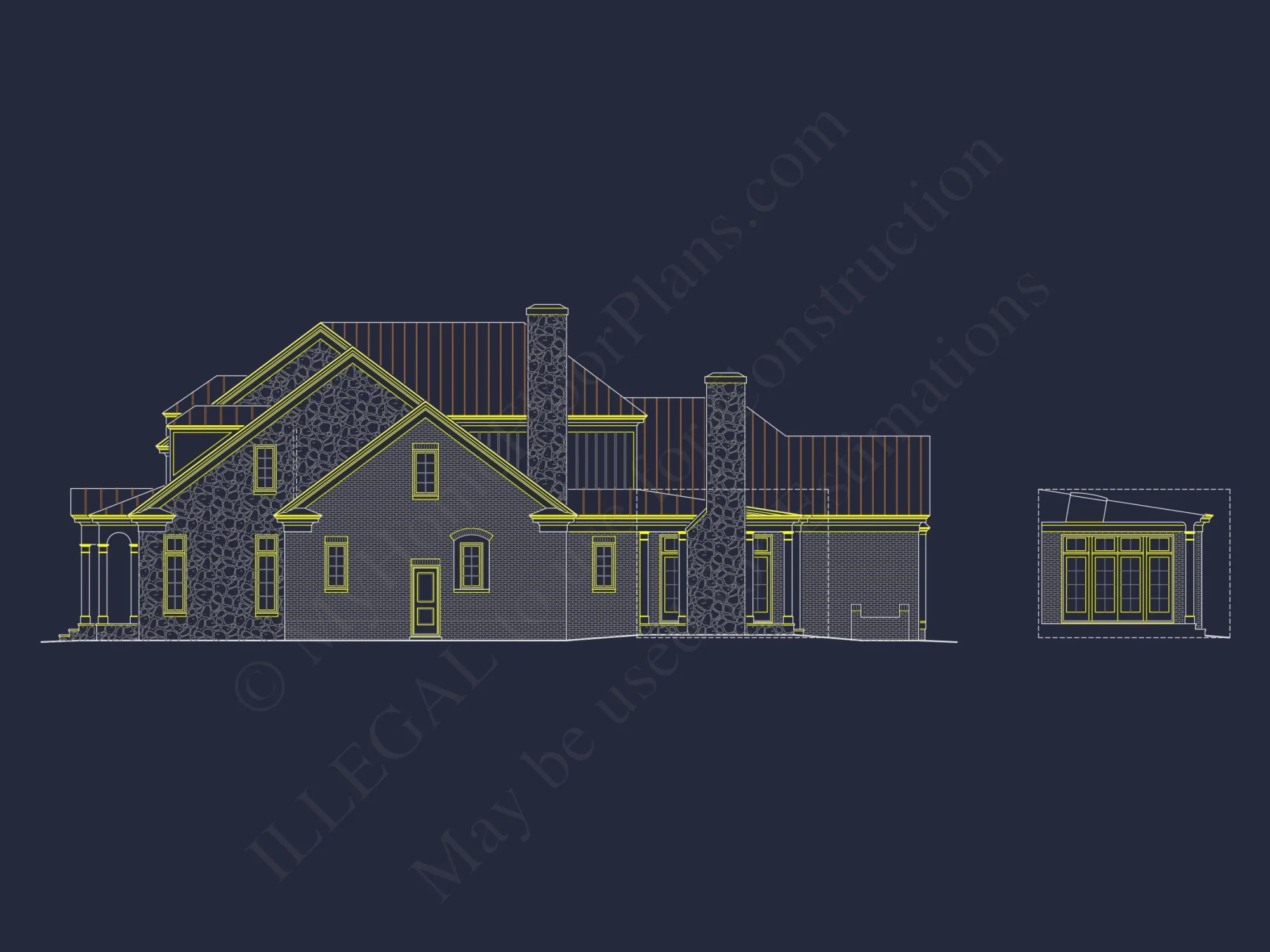 Stunning 2-Story house Floor Plan with CAD Designs & Blueprint
