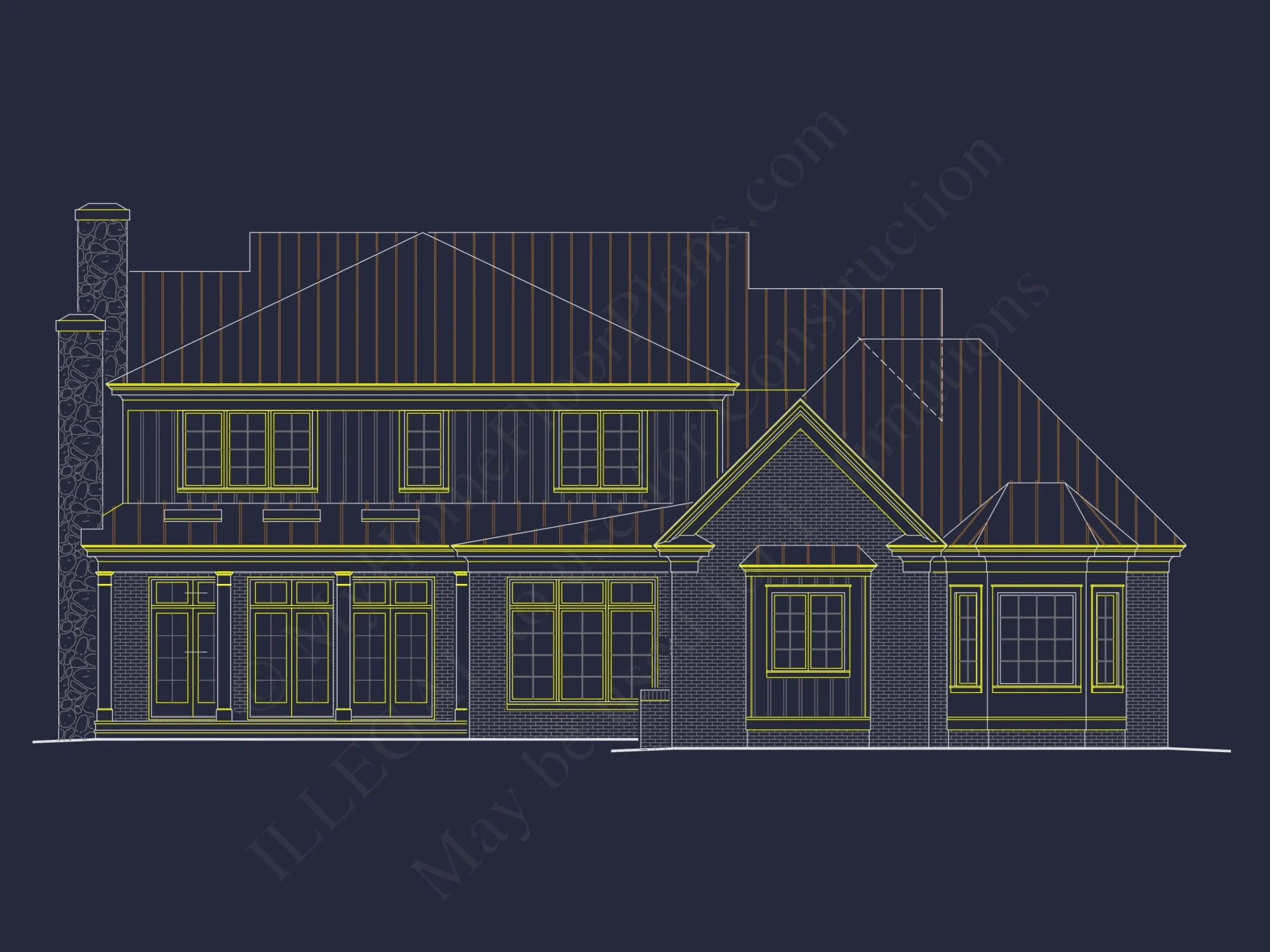 Stunning 2-Story house Floor Plan with CAD Designs & Blueprint