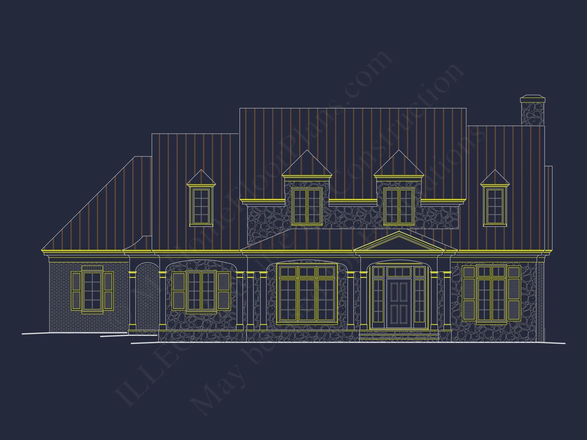 Stunning 2-Story house Floor Plan with CAD Designs & Blueprint