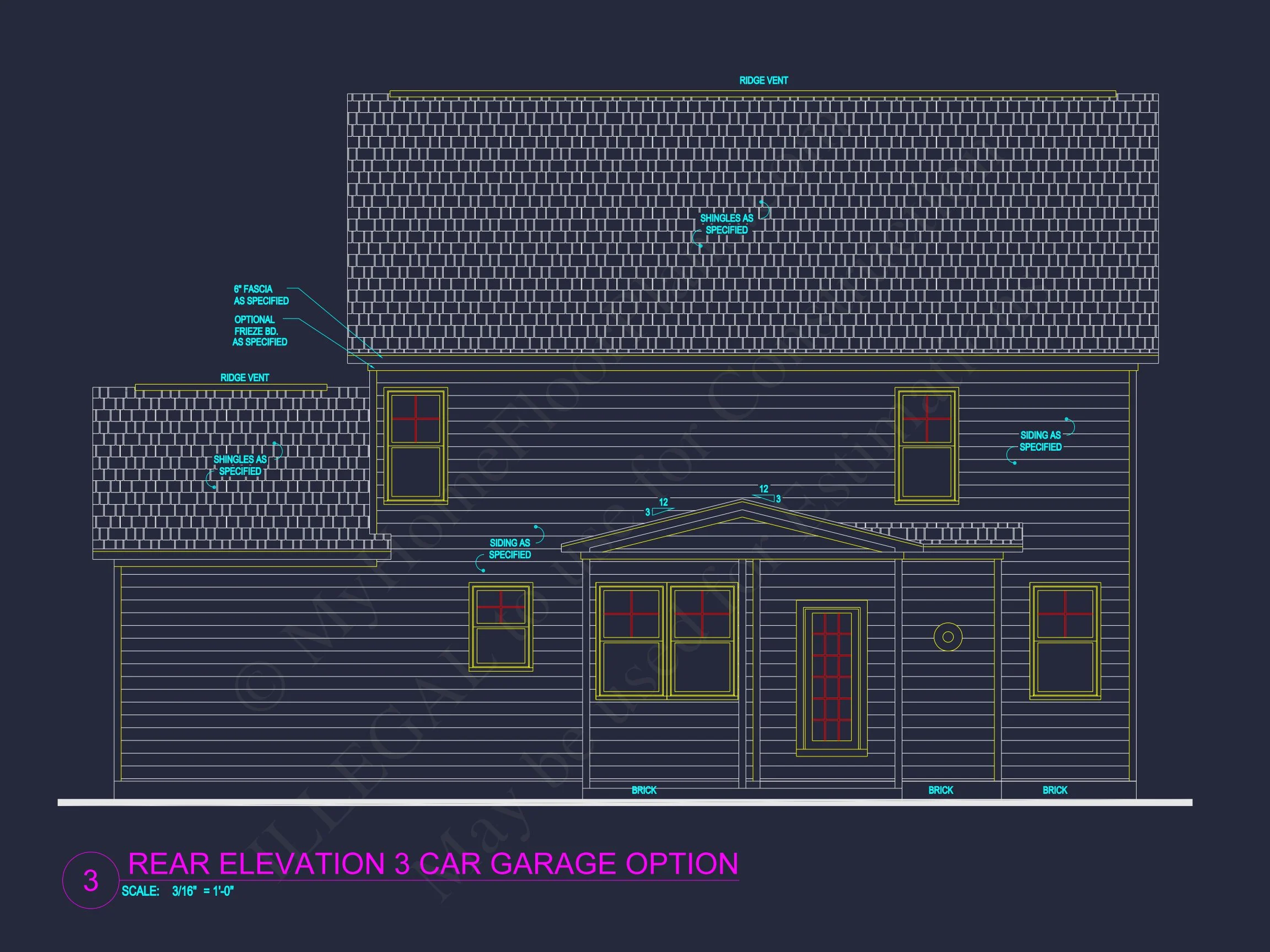 15-1171B HOUSE PLAN - Modern House Design with 4 Bed CAD Blueprint Plans 10 Modern house Design with 4 Bed CAD Blueprint Plans
