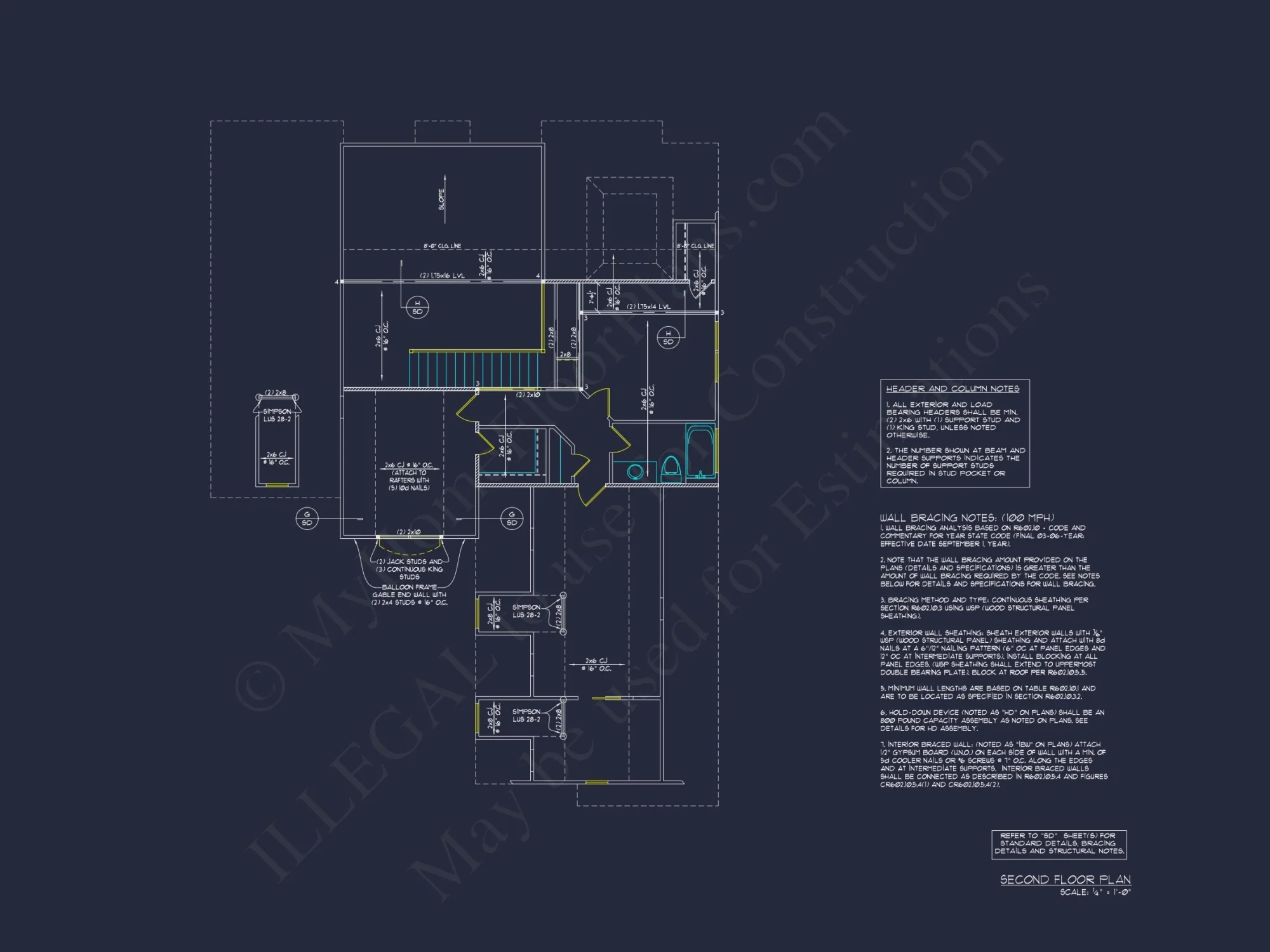 Elegant house Plan with 2 Floors, CAD Blueprint & Designs