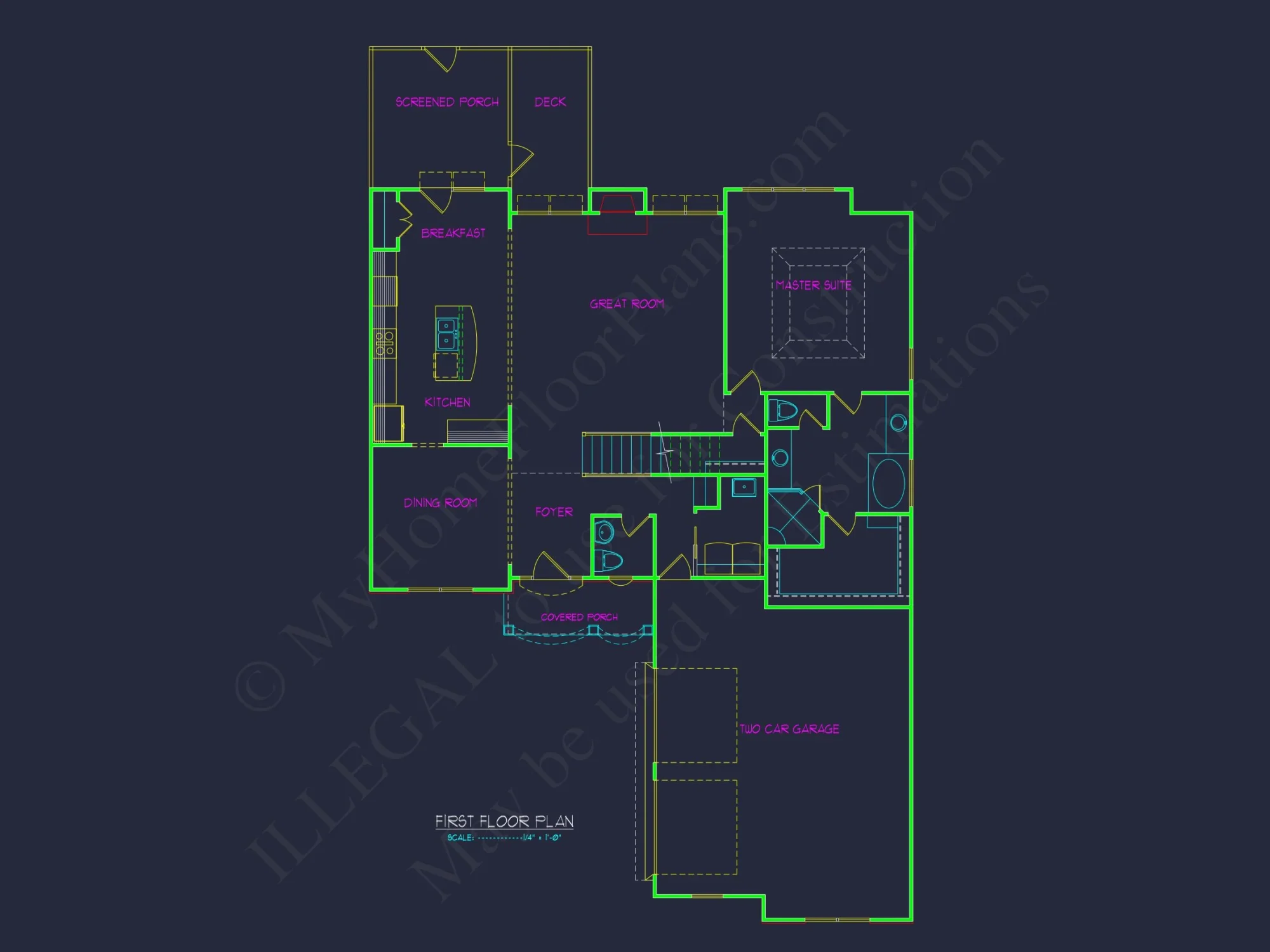 Elegant house Plan with 2 Floors, CAD Blueprint & Designs