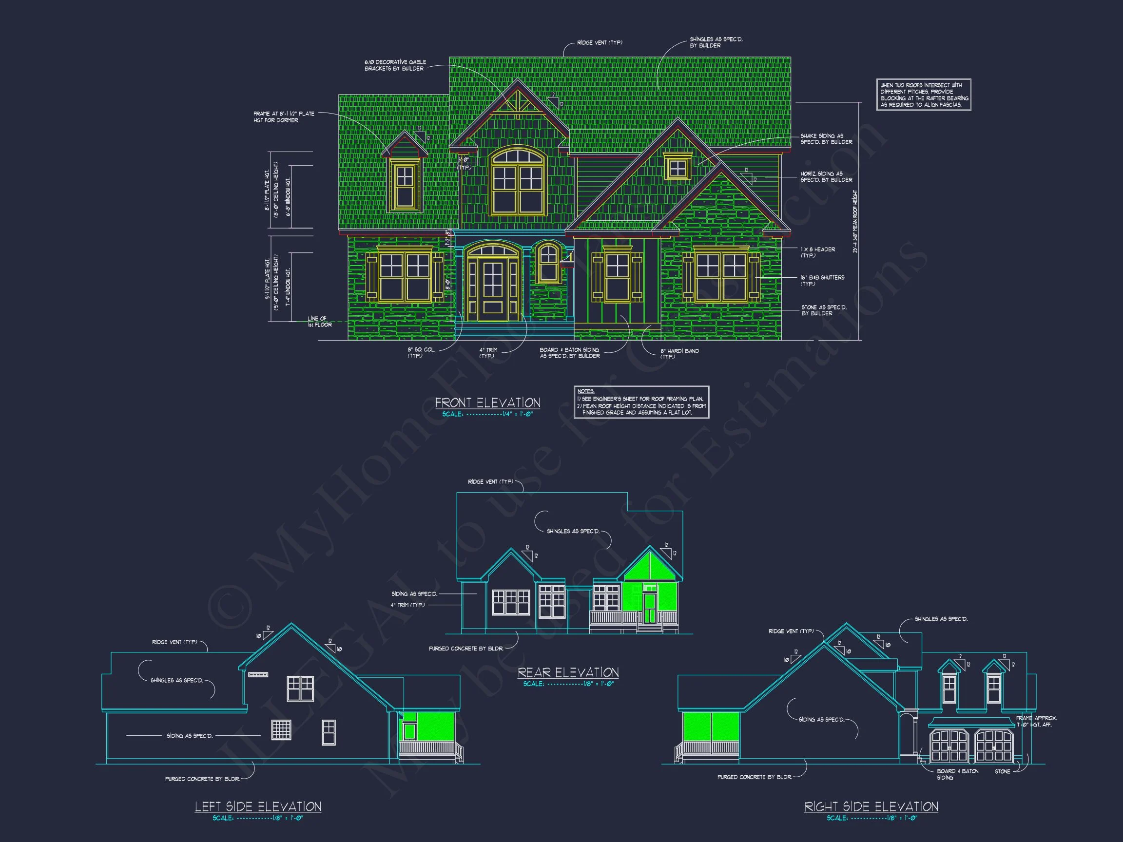 15-1139 HOUSE PLAN - Elegant House Plan with 2 Floors, CAD Blueprint & Designs 26 Elegant house Plan with 2 Floors, CAD Blueprint & Designs