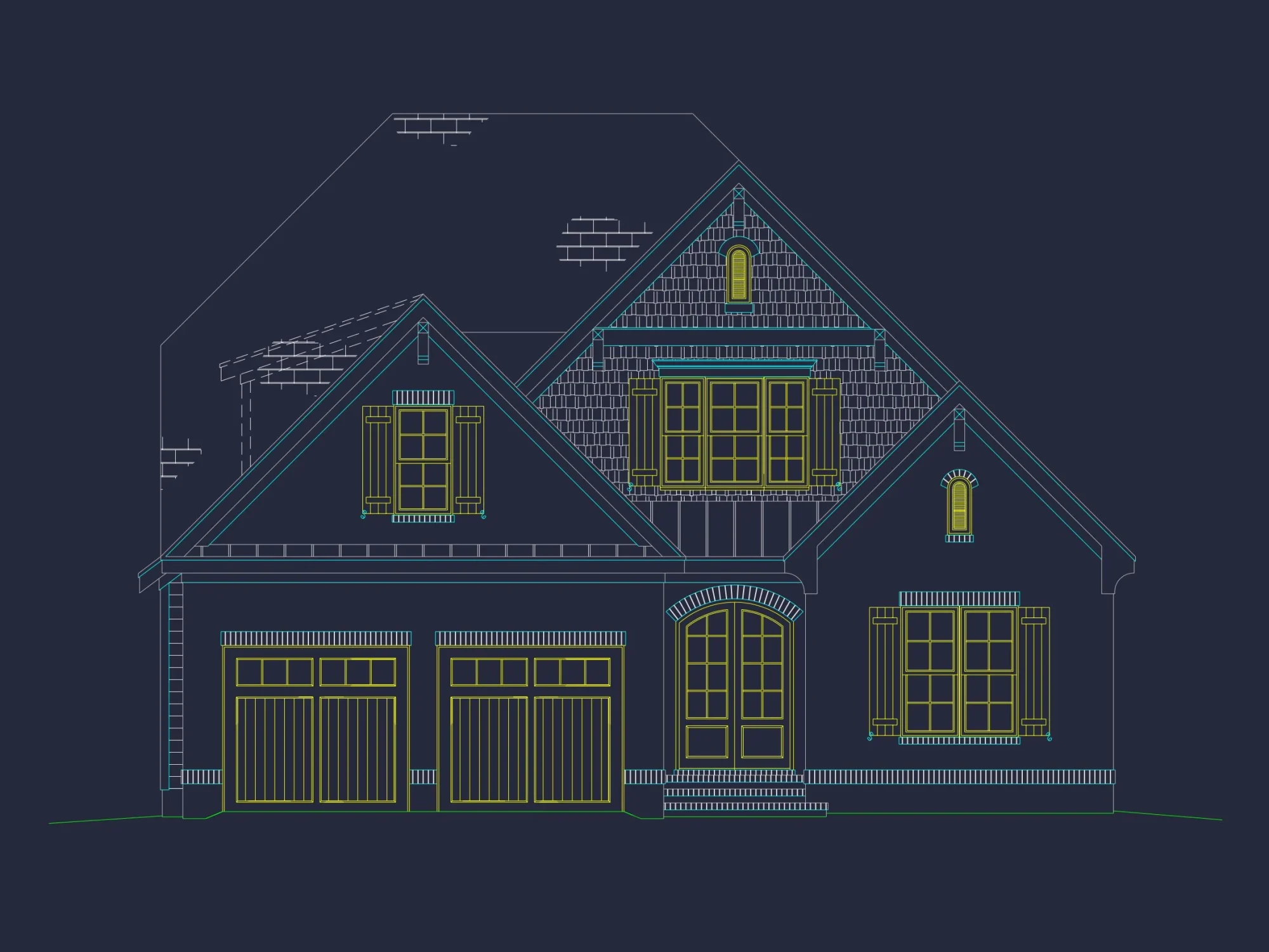 Elegant Craftsman house Plan with Detailed CAD Designs