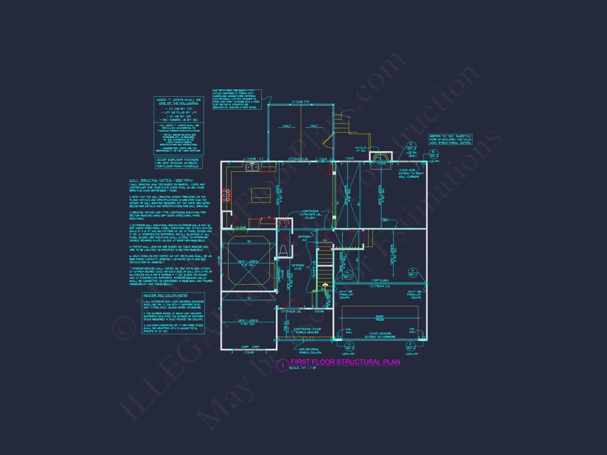 Modern 3-Story house Plan with 4 Bedrooms