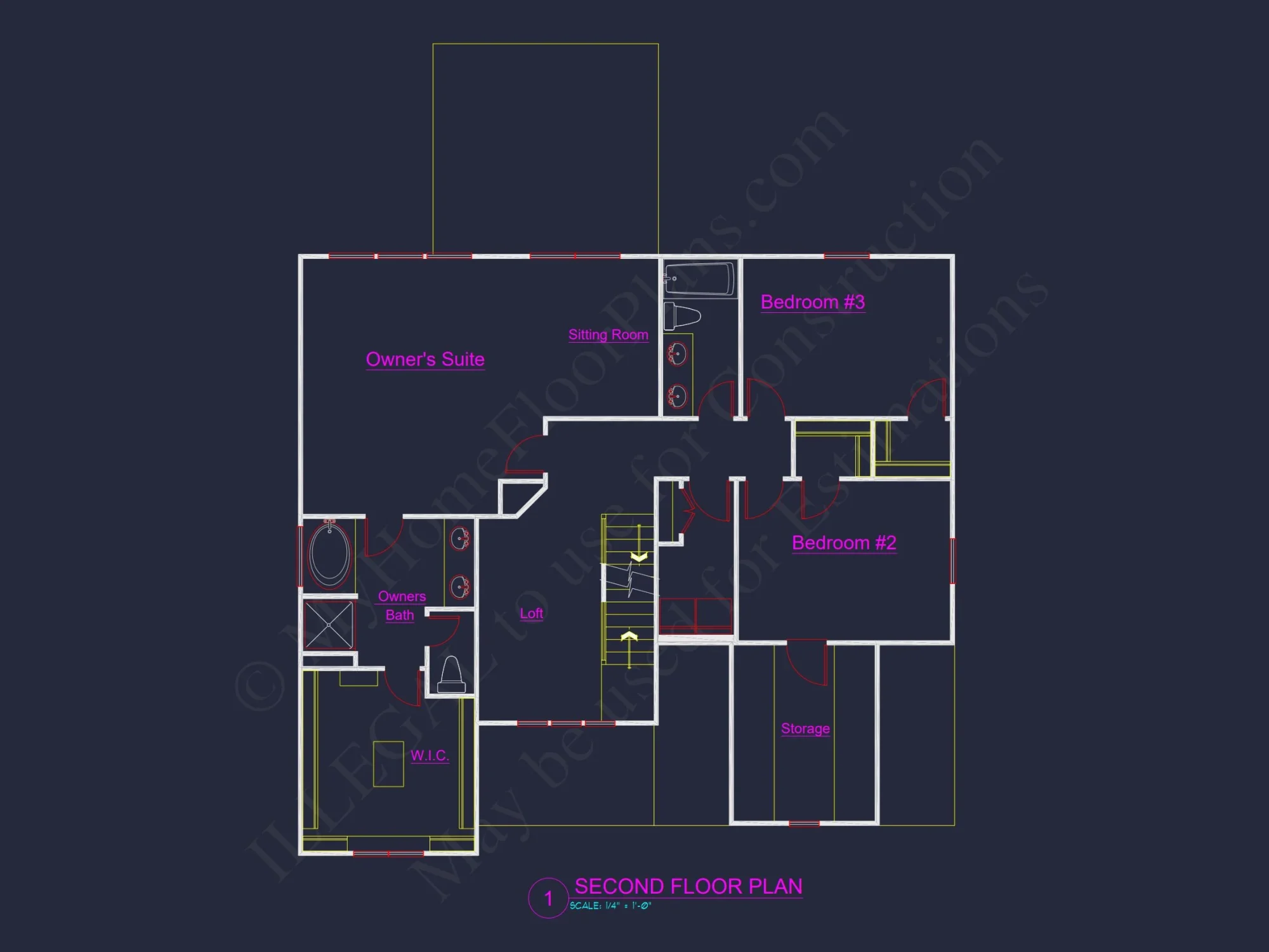 Modern 3-Story house Plan with 4 Bedrooms