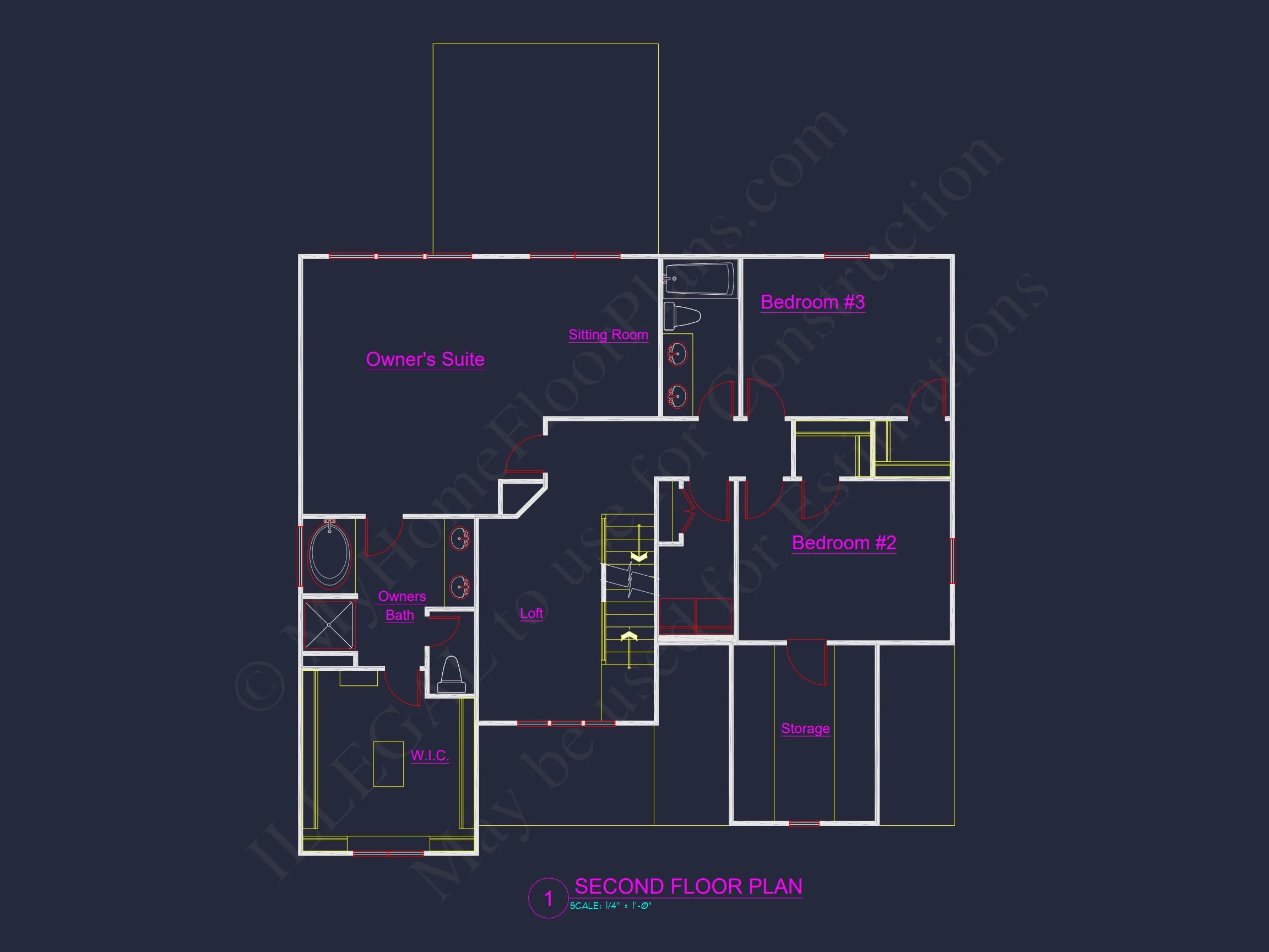 Modern 3-Story house Plan with 4 Bedrooms