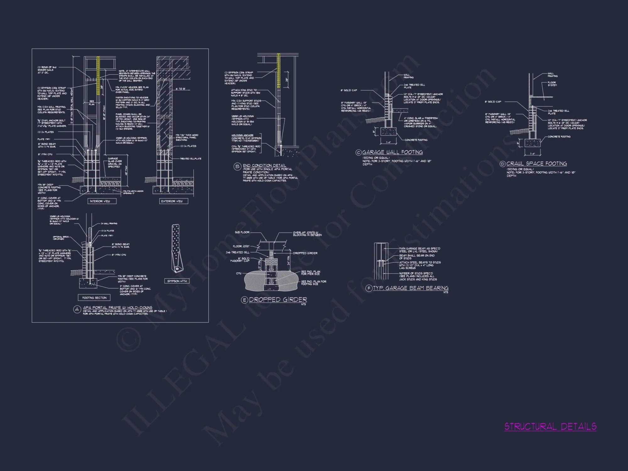 Floor Plan Blueprint with CAD Designs
