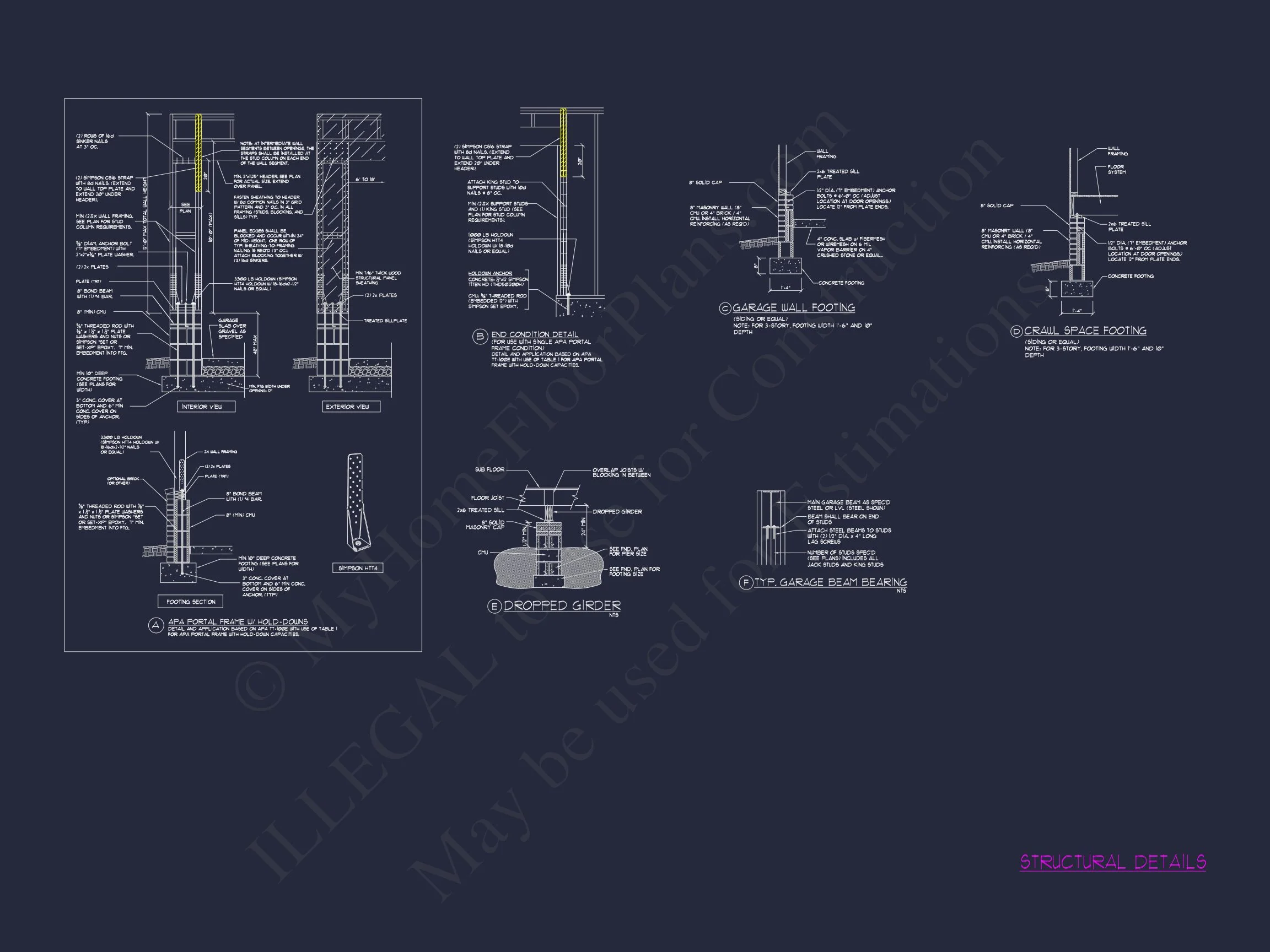 Floor Plan Blueprint with CAD Designs