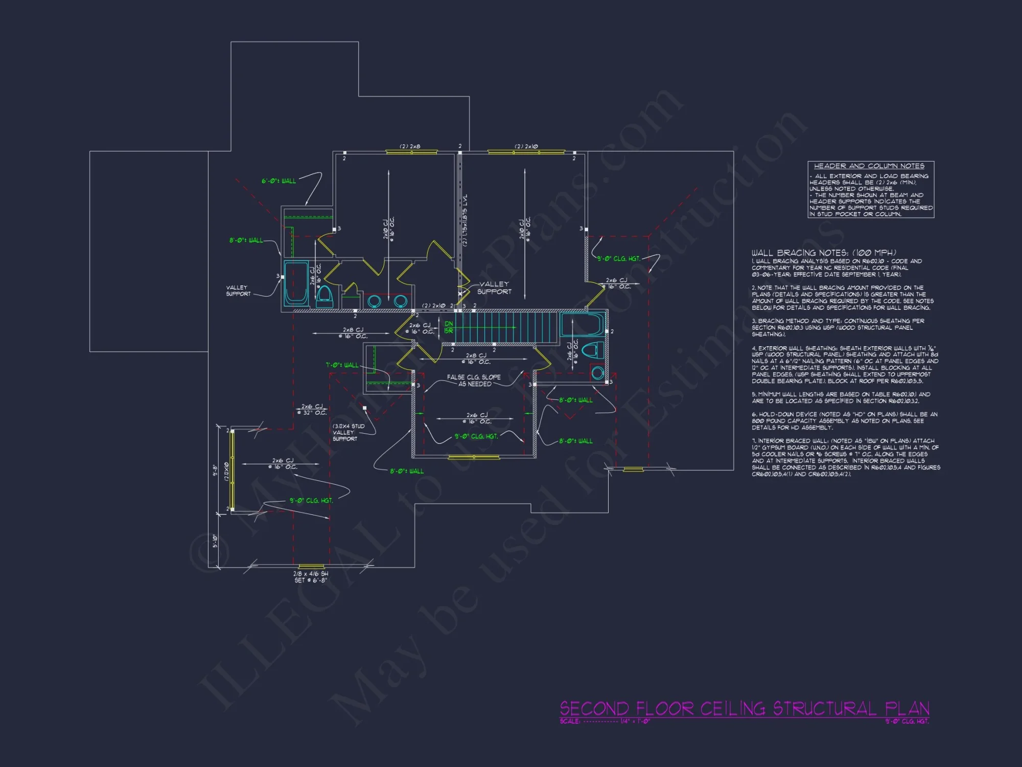Floor Plan Blueprint with CAD Designs