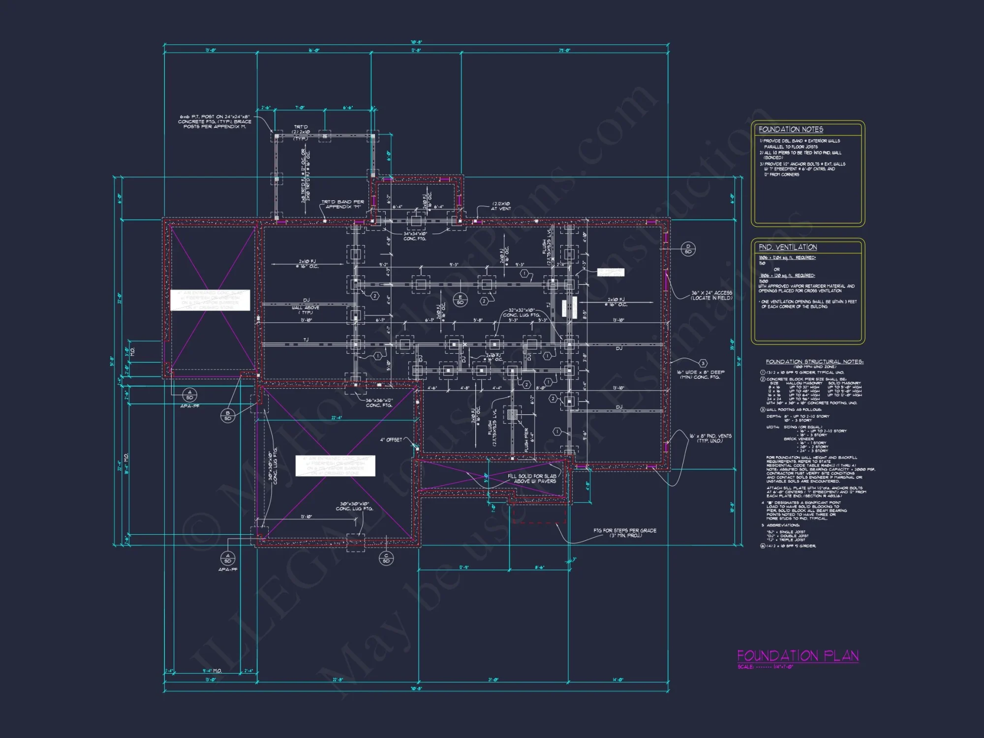 Floor Plan Blueprint with CAD Designs