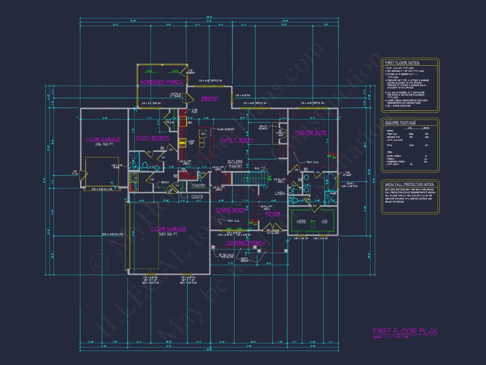 Floor Plan Blueprint with CAD Designs