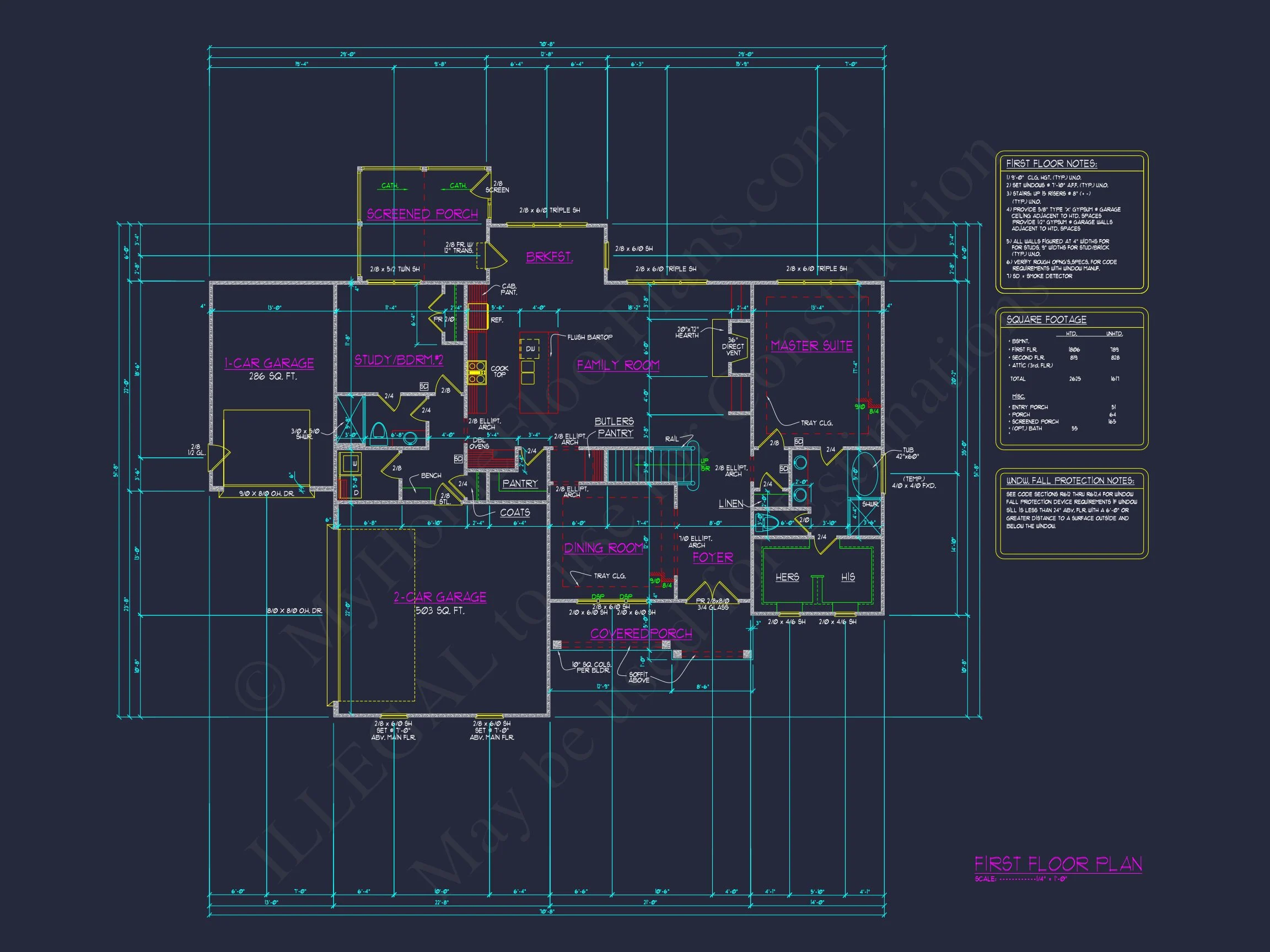 Floor Plan Blueprint with CAD Designs