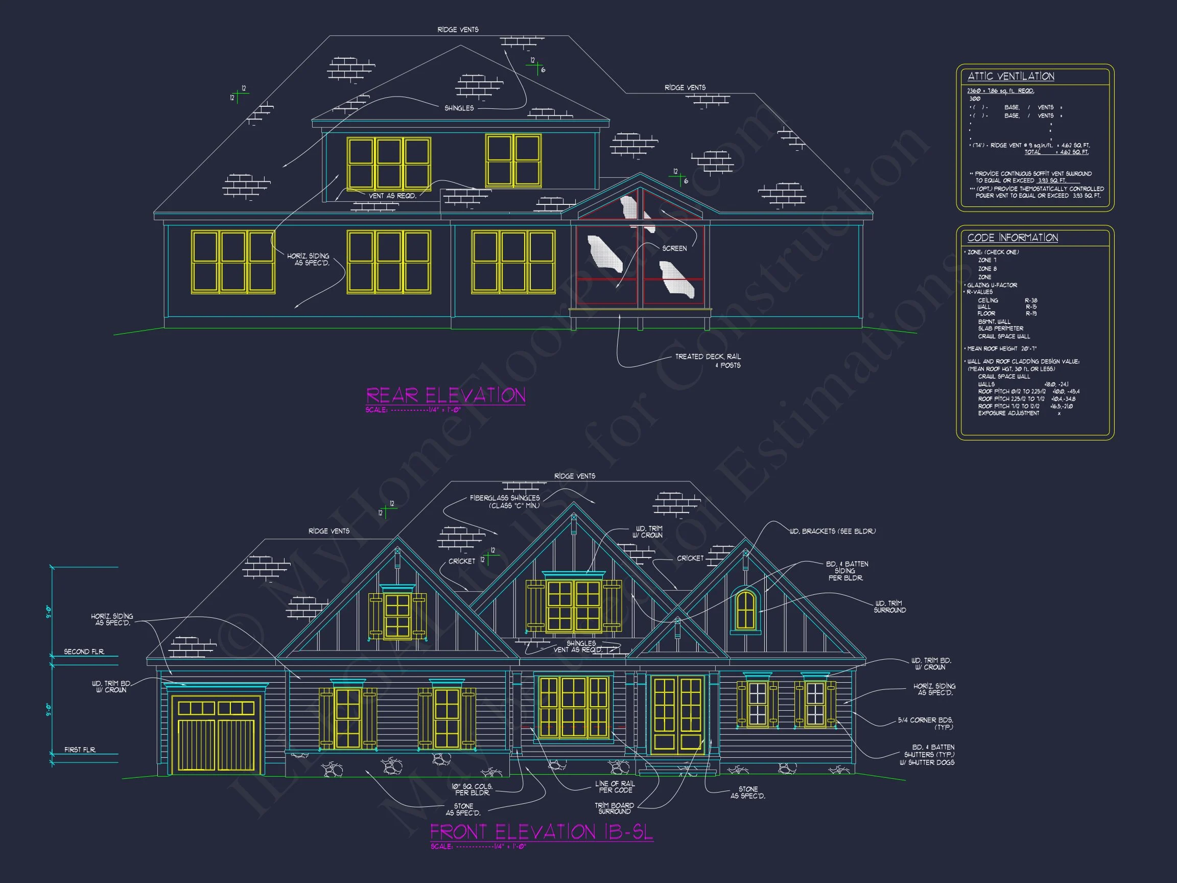 Floor Plan Blueprint with CAD Designs