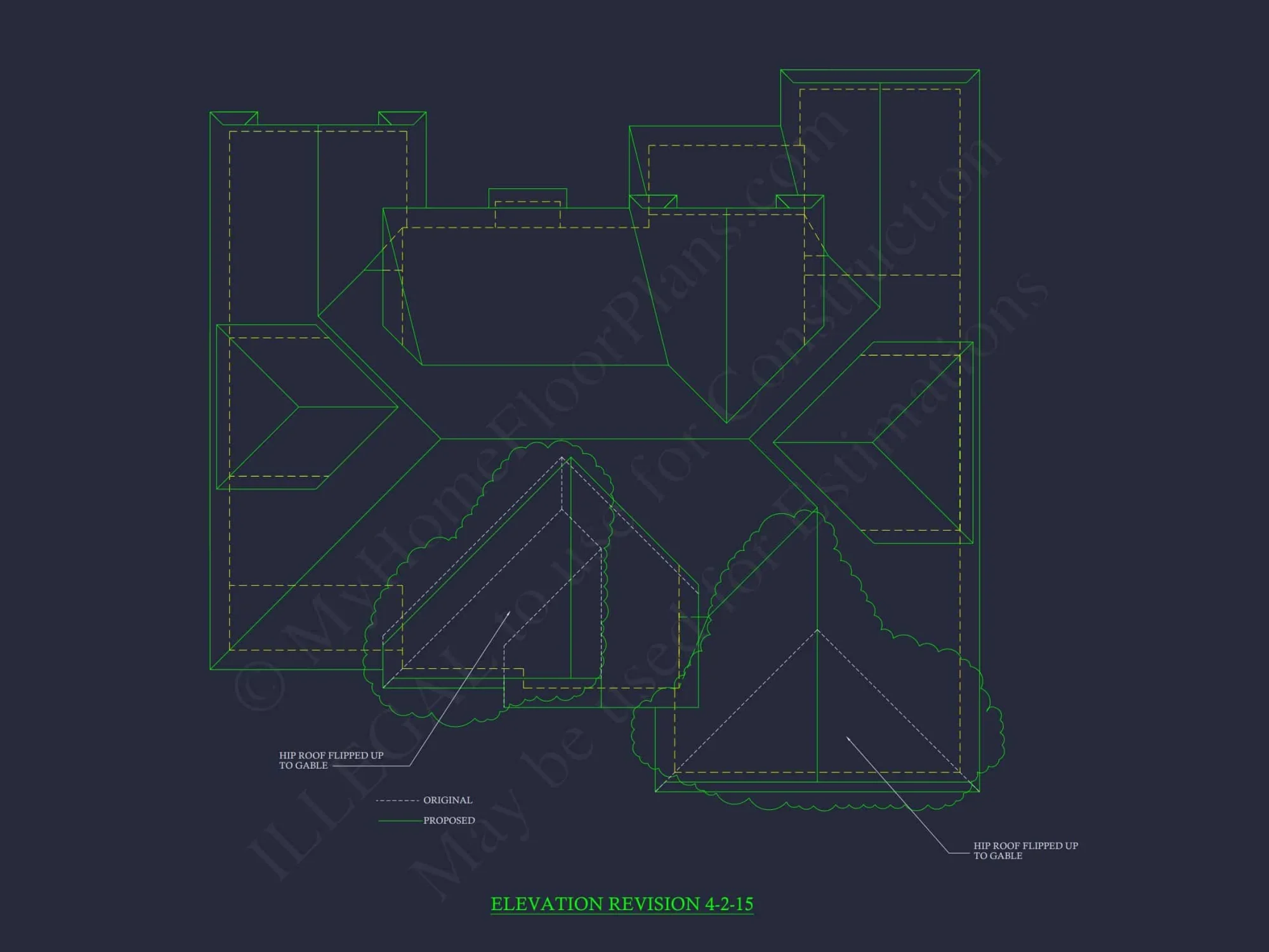 Elegant Traditional house Floor Plan with CAD Blueprints