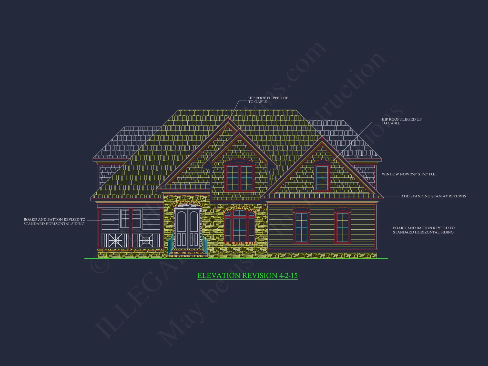Elegant Traditional house Floor Plan with CAD Blueprints