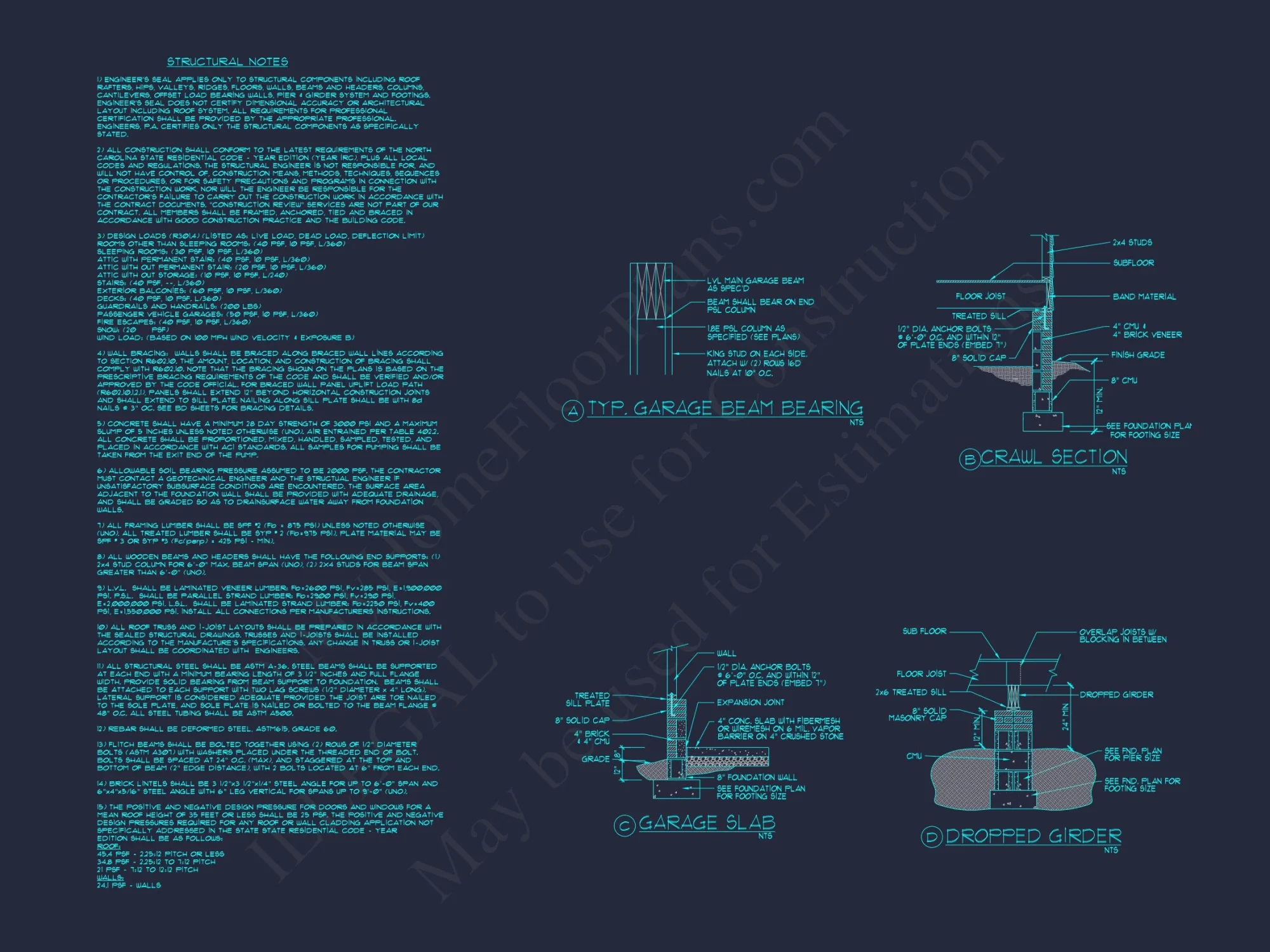 3-Story Modern Craftsman house Floor Plan and Blueprint Design