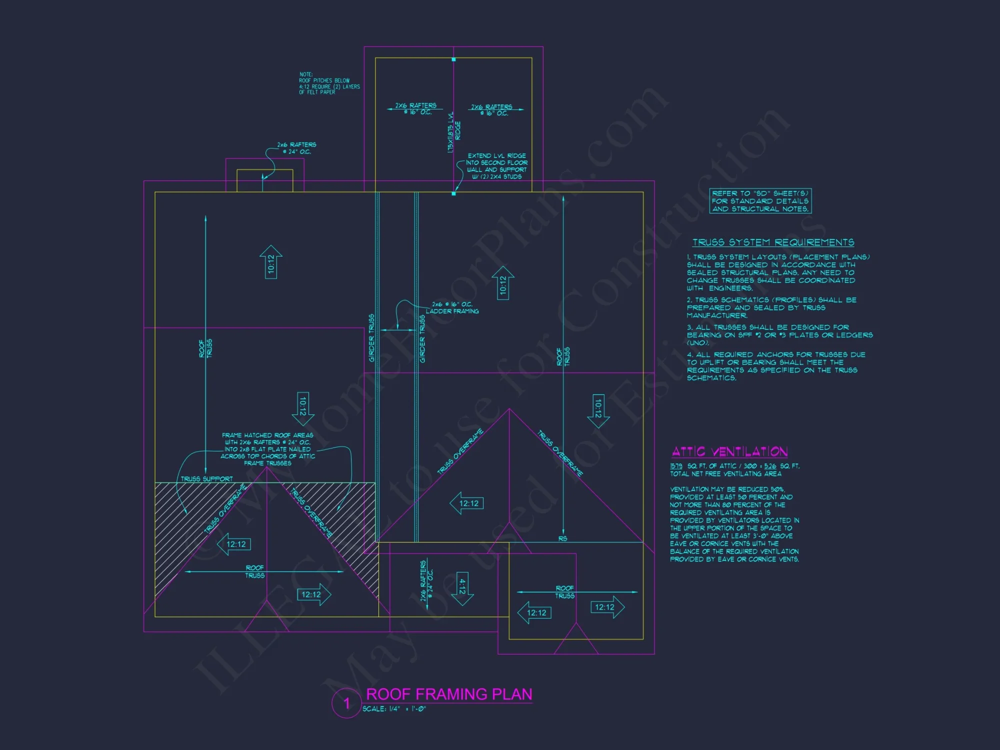 3-Story Modern Craftsman house Floor Plan and Blueprint Design