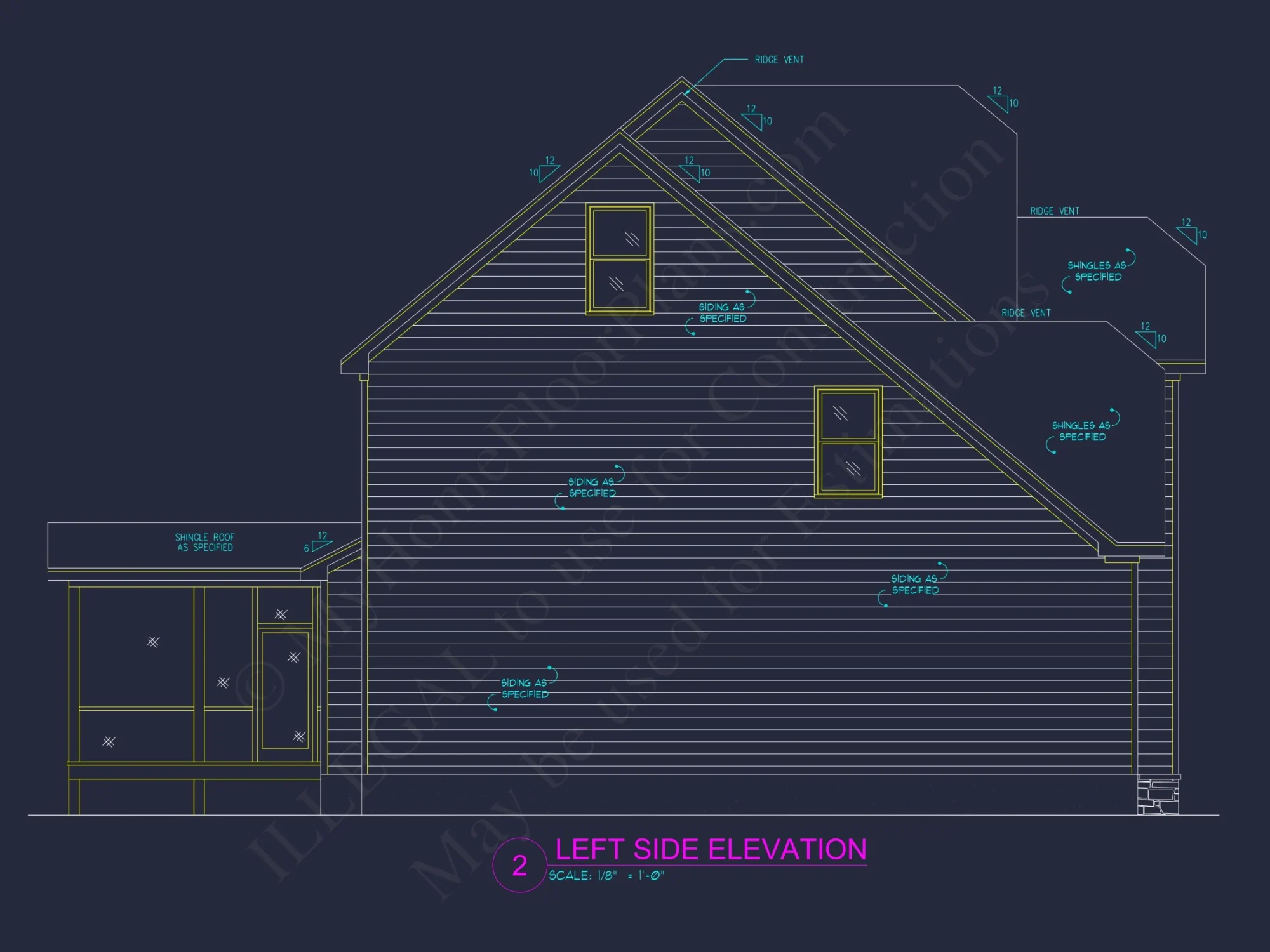 3-Story Modern Craftsman house Floor Plan and Blueprint Design