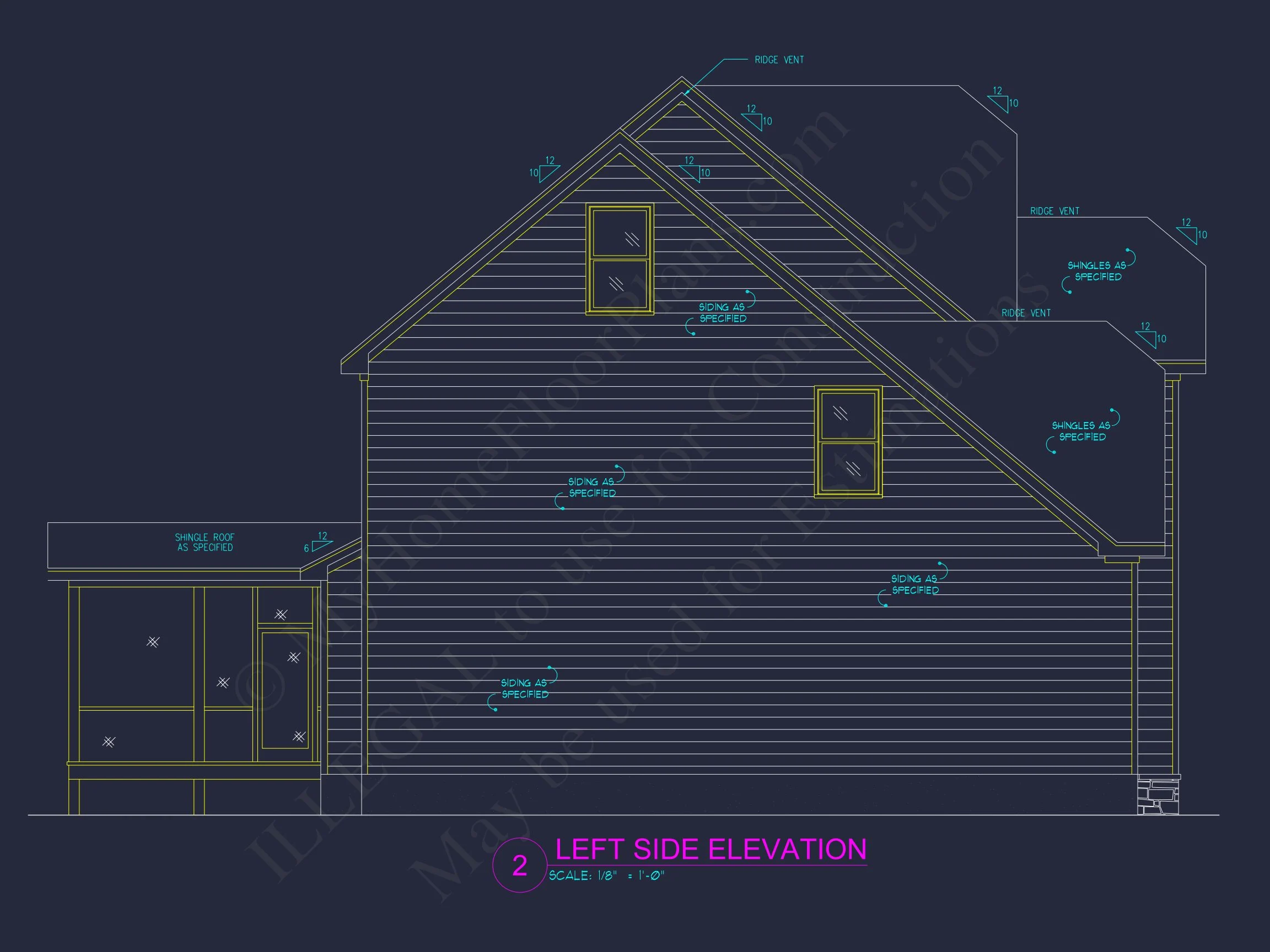 3-Story Modern Craftsman house Floor Plan and Blueprint Design