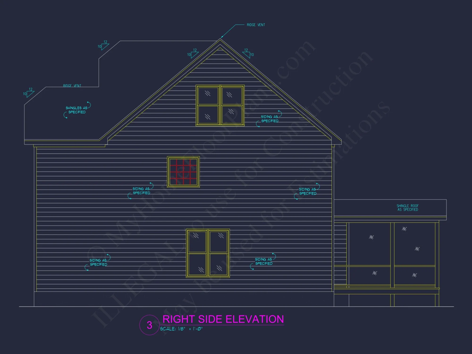 3-Story Modern Craftsman house Floor Plan and Blueprint Design