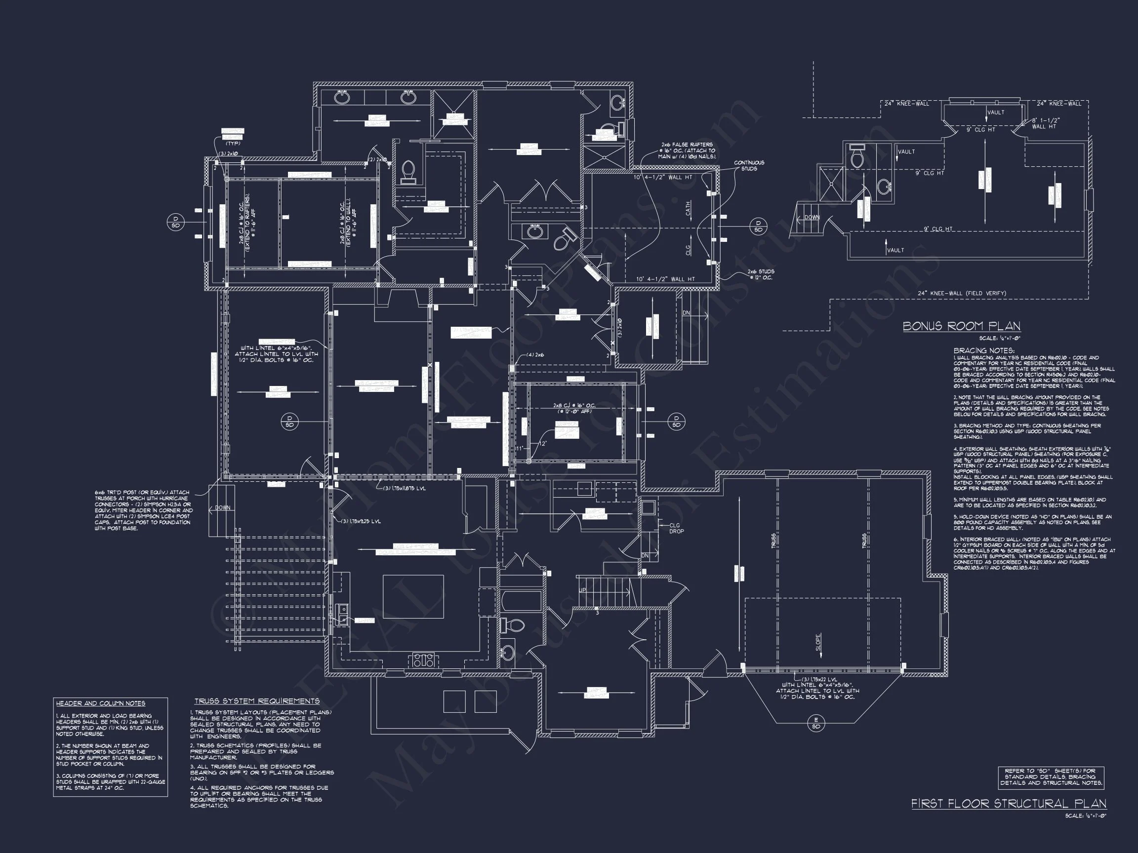Spacious house Blueprint Featuring Traditional Designs