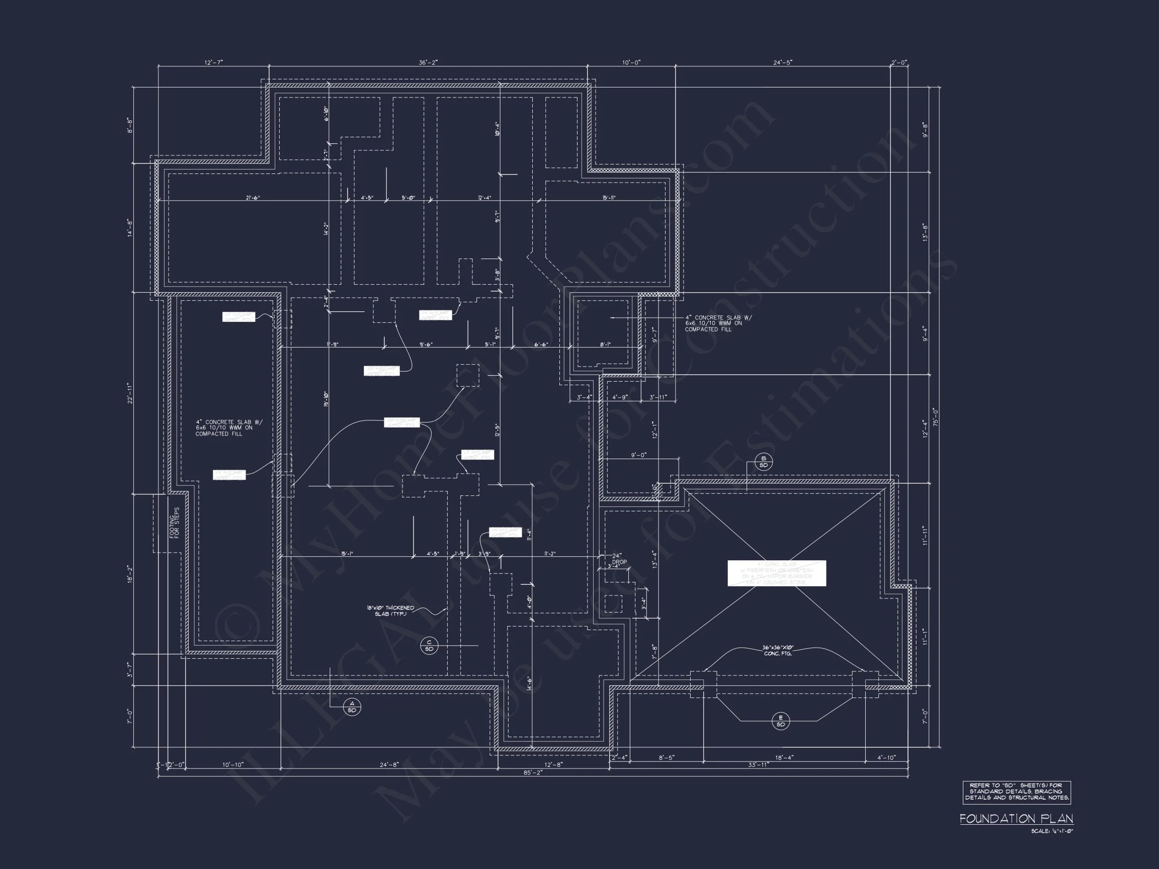 Spacious house Blueprint Featuring Traditional Designs