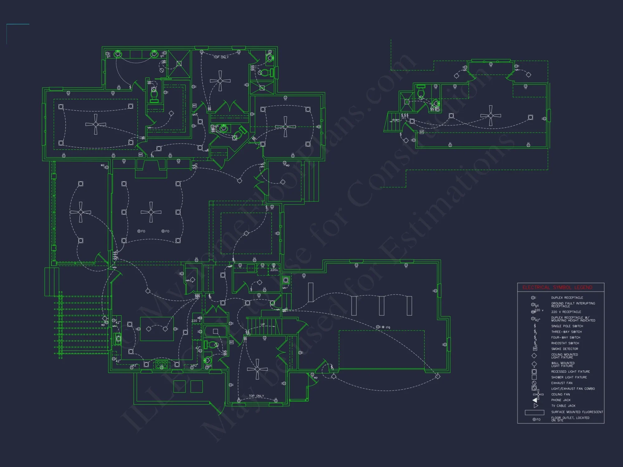 Spacious house Blueprint Featuring Traditional Designs