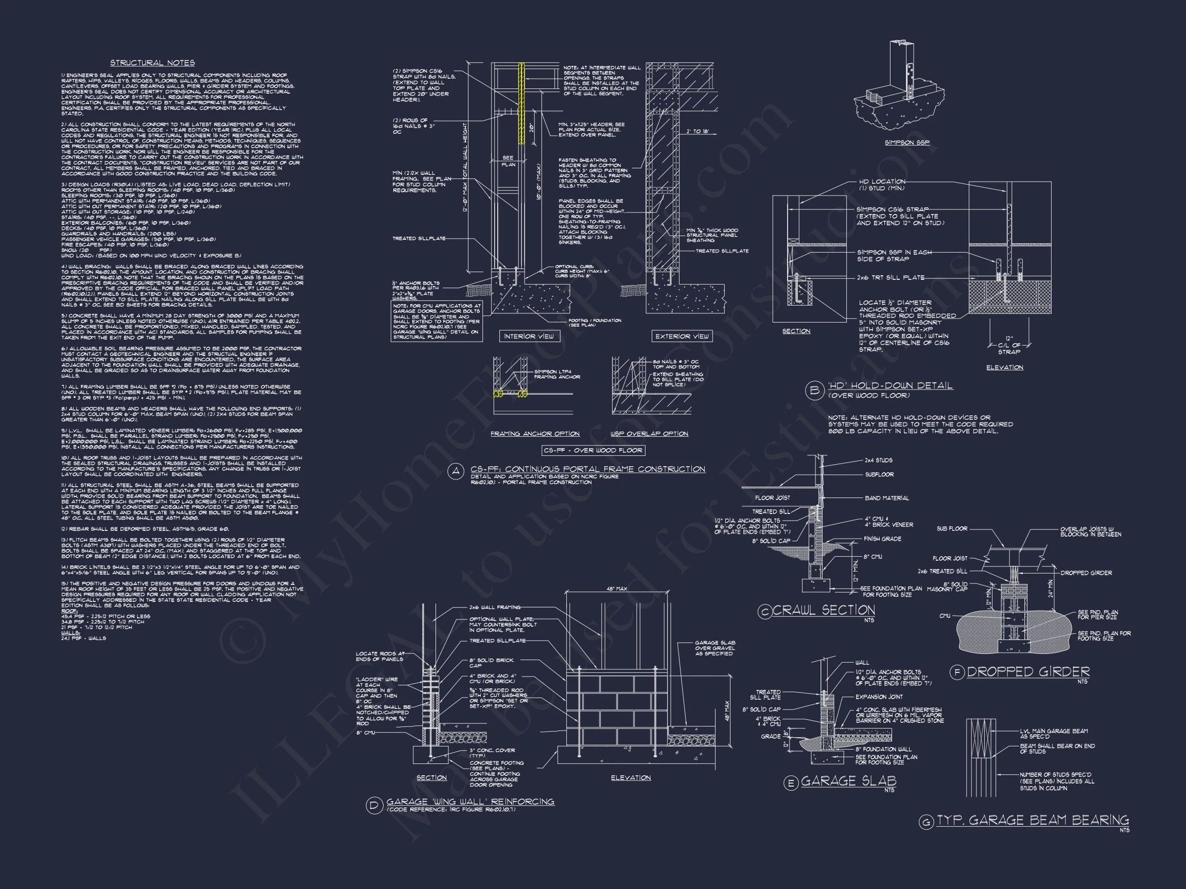 Modern Craftsman house Plan with 2-Story Split Garage Layout