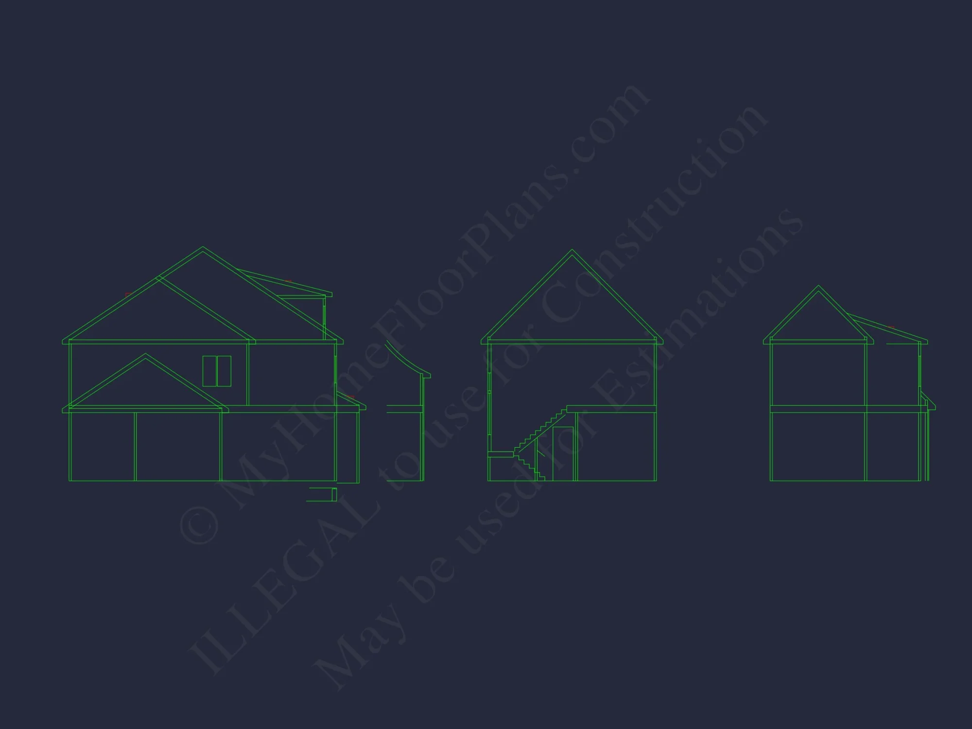 Modern Craftsman house Plan with 2-Story Split Garage Layout