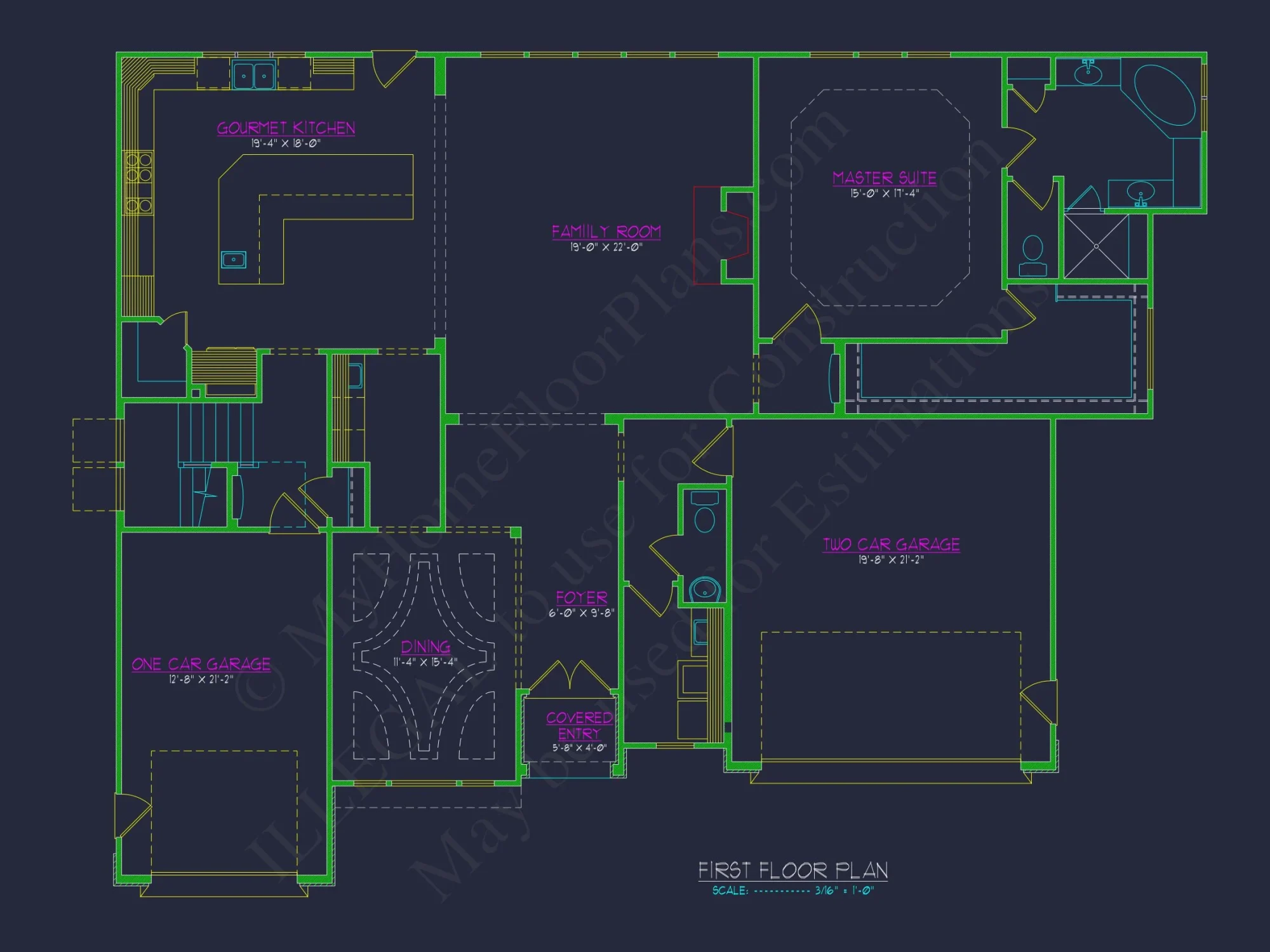 Modern Craftsman house Plan with 2-Story Split Garage Layout