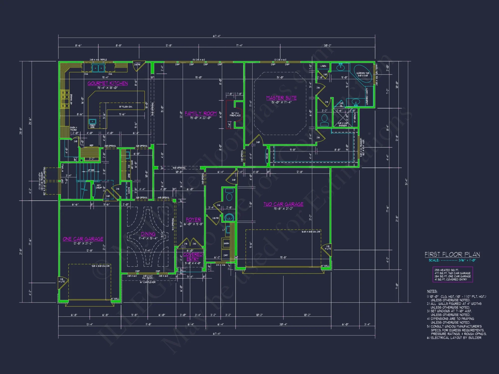 Modern Craftsman house Plan with 2-Story Split Garage Layout
