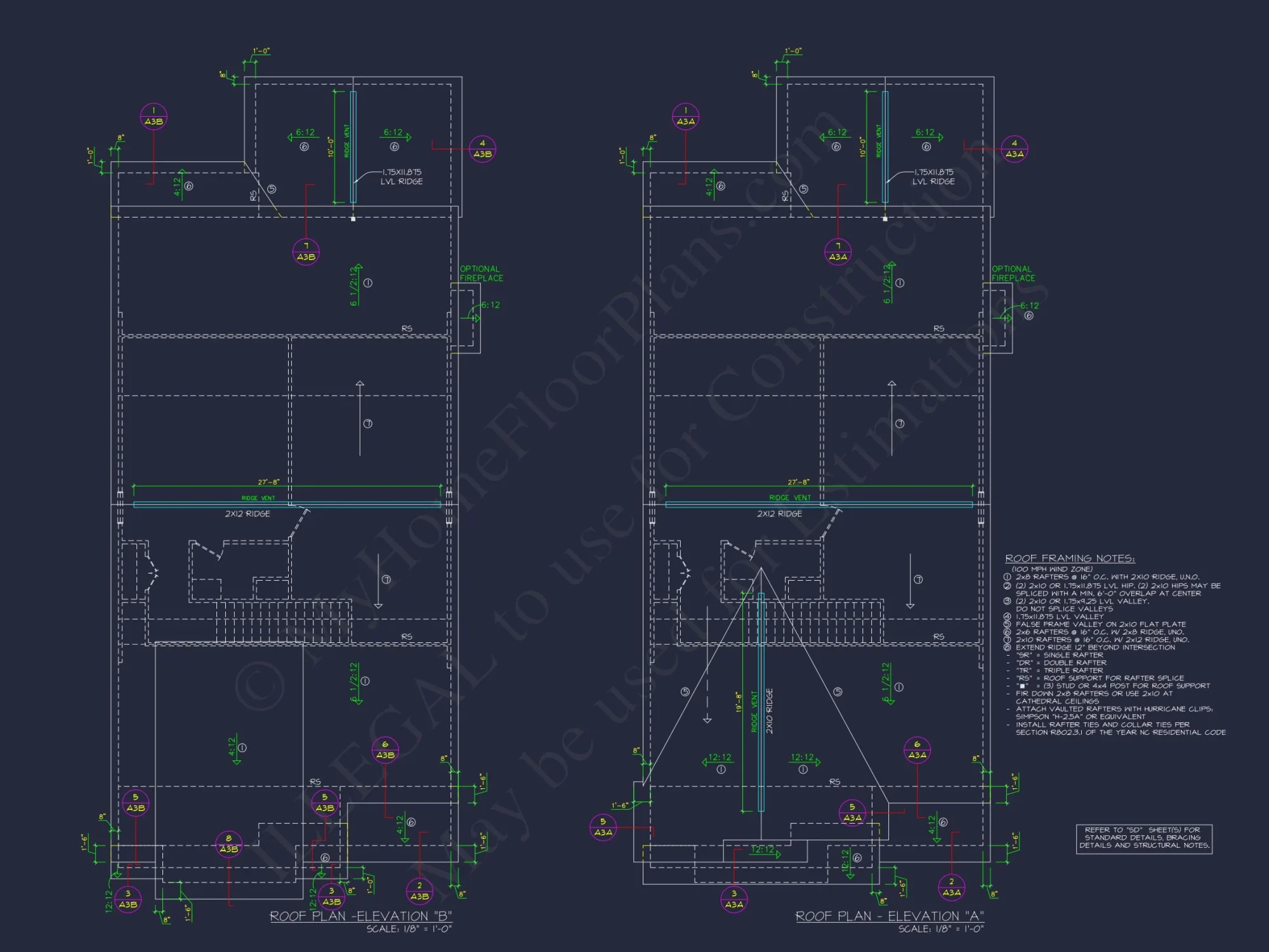 Traditional 2-Story house Plan with CAD Floor Designs & Features