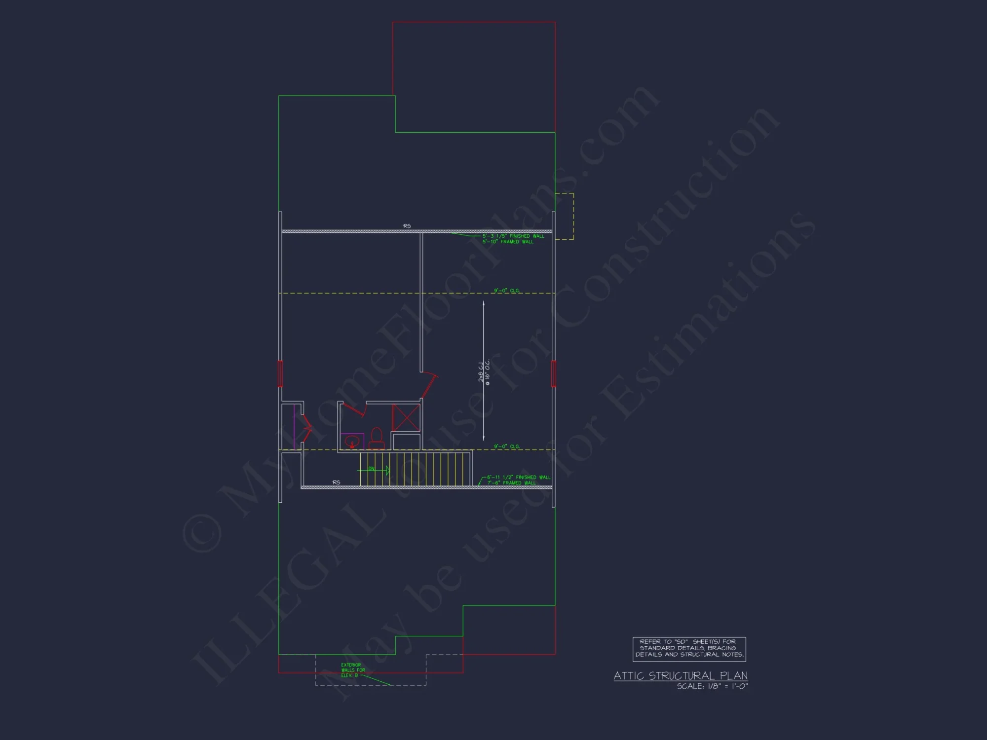 Traditional 2-Story house Plan with CAD Floor Designs & Features