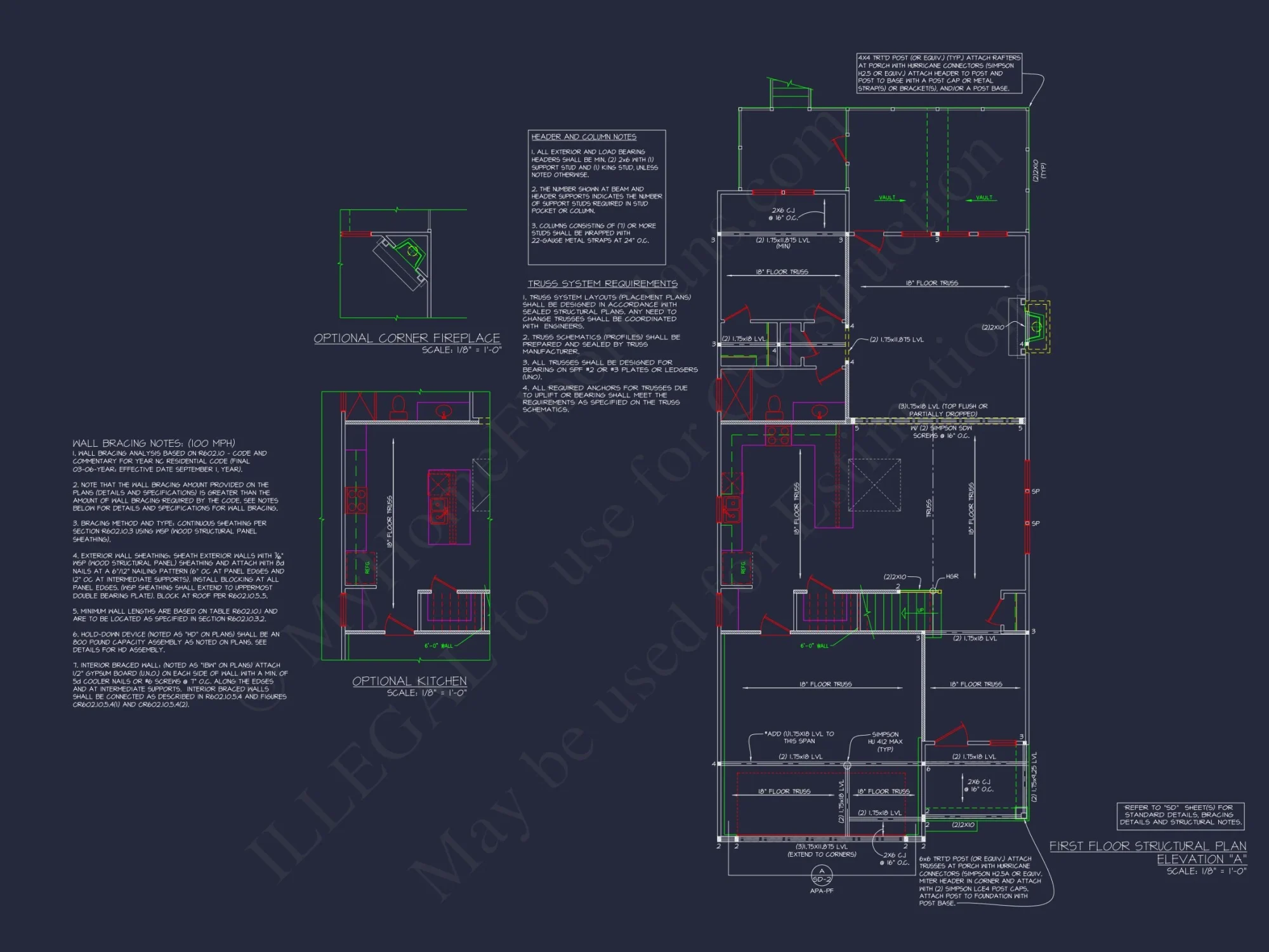 Traditional 2-Story house Plan with CAD Floor Designs & Features