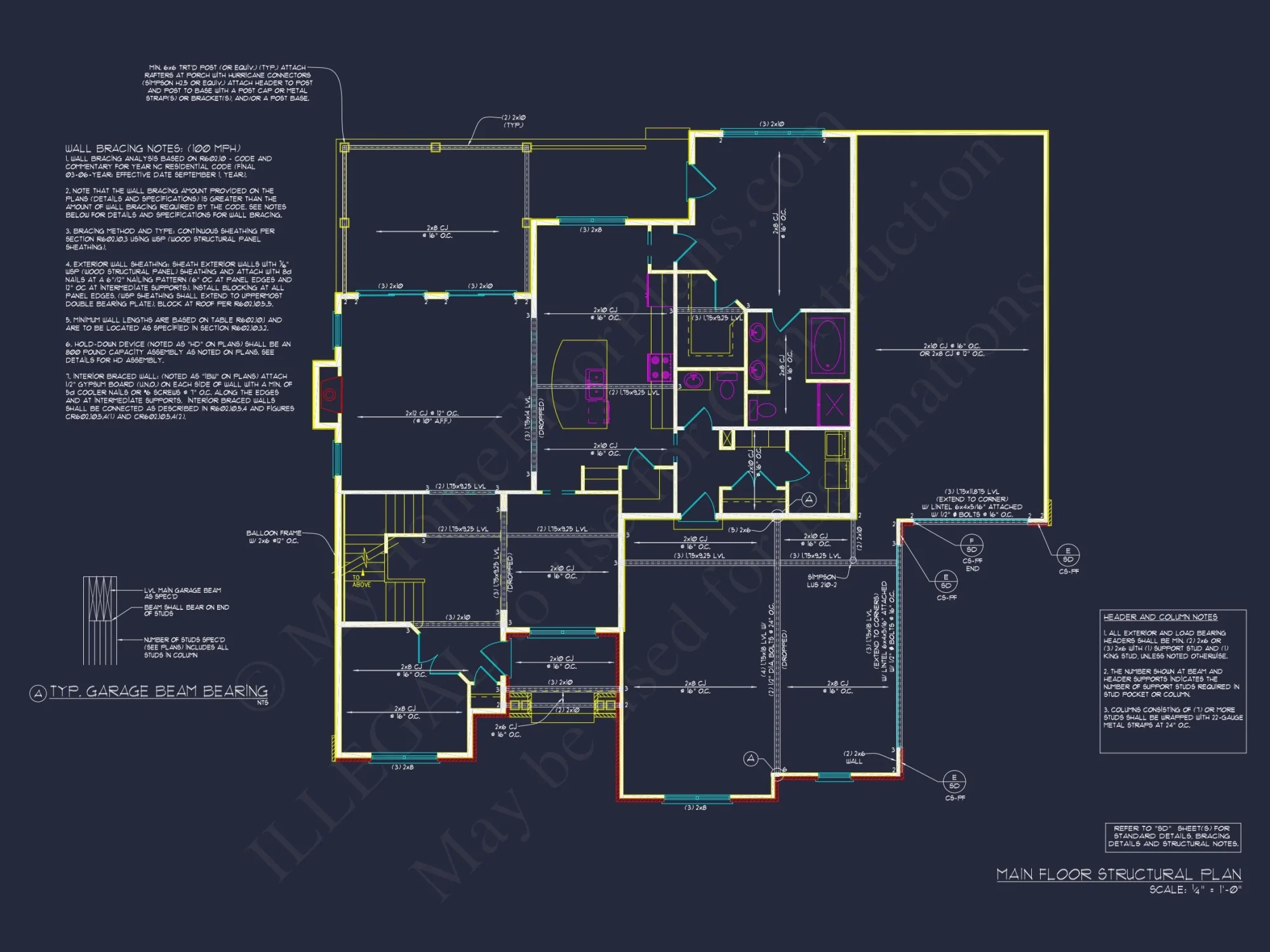 house Plan: 2-Story Craftsman Floor Plan with 4 Bedrooms and CAD Designs