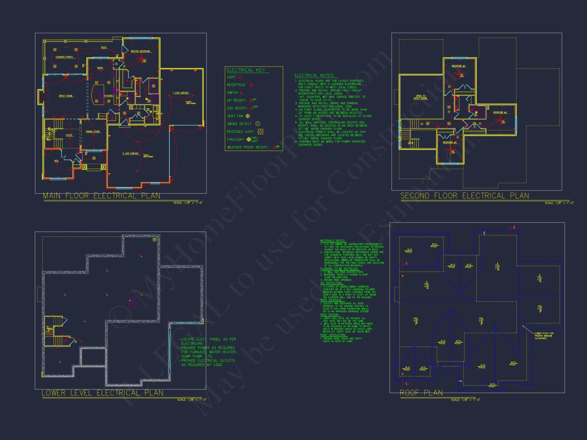 house Plan: 2-Story Craftsman Floor Plan with 4 Bedrooms and CAD Designs