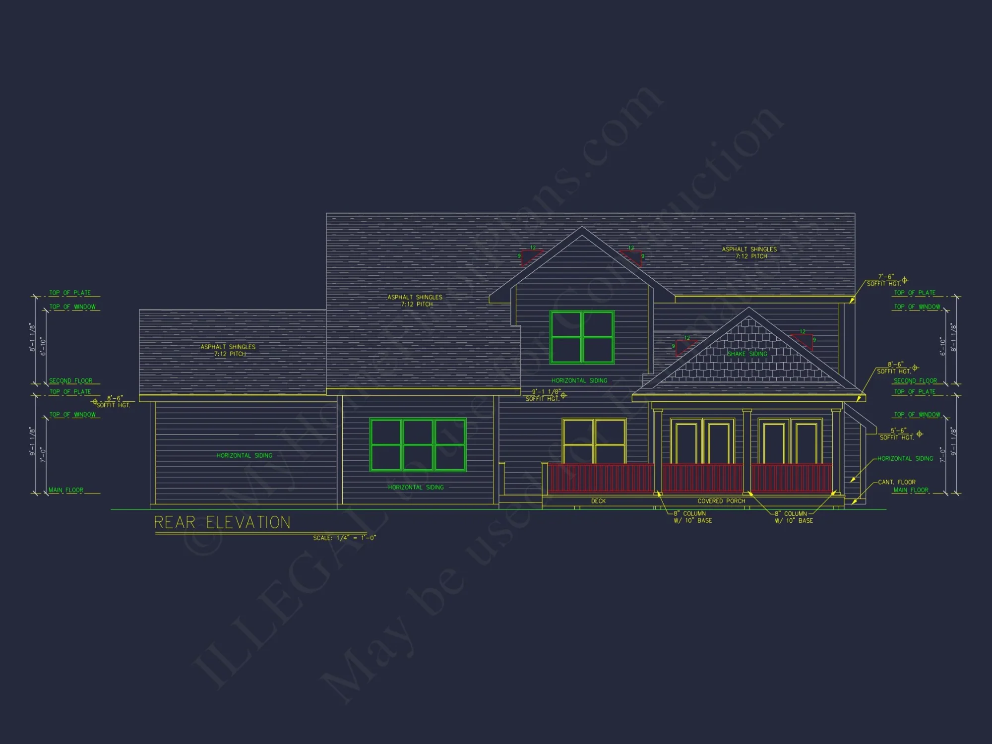 house Plan: 2-Story Craftsman Floor Plan with 4 Bedrooms and CAD Designs