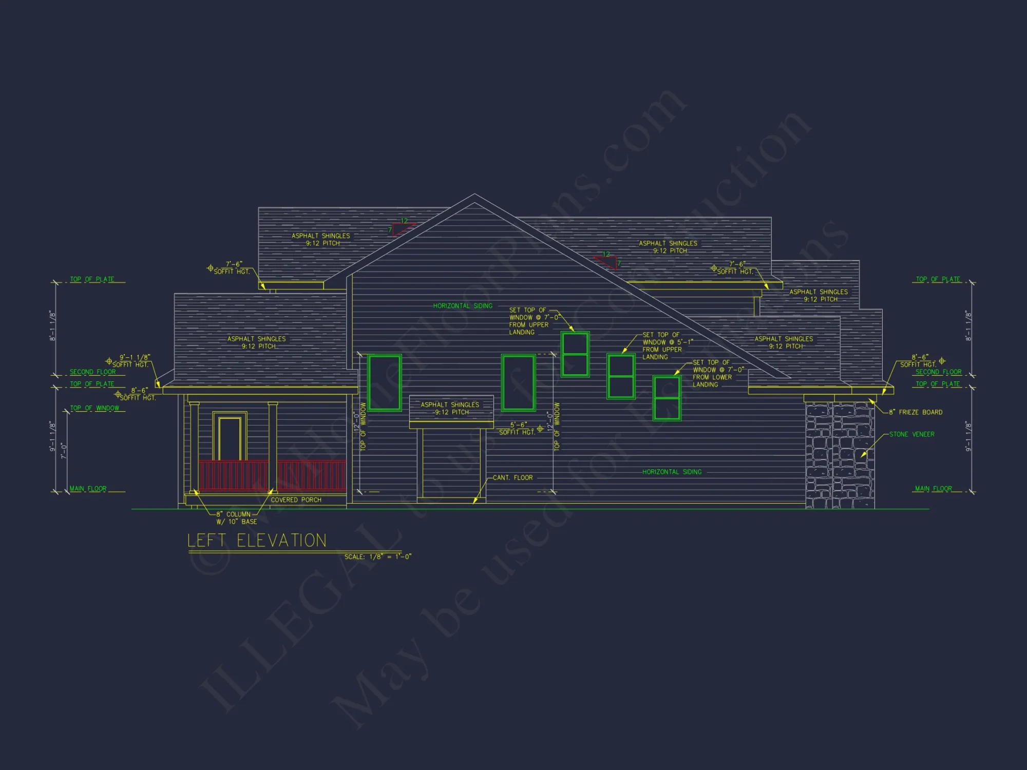 house Plan: 2-Story Craftsman Floor Plan with 4 Bedrooms and CAD Designs