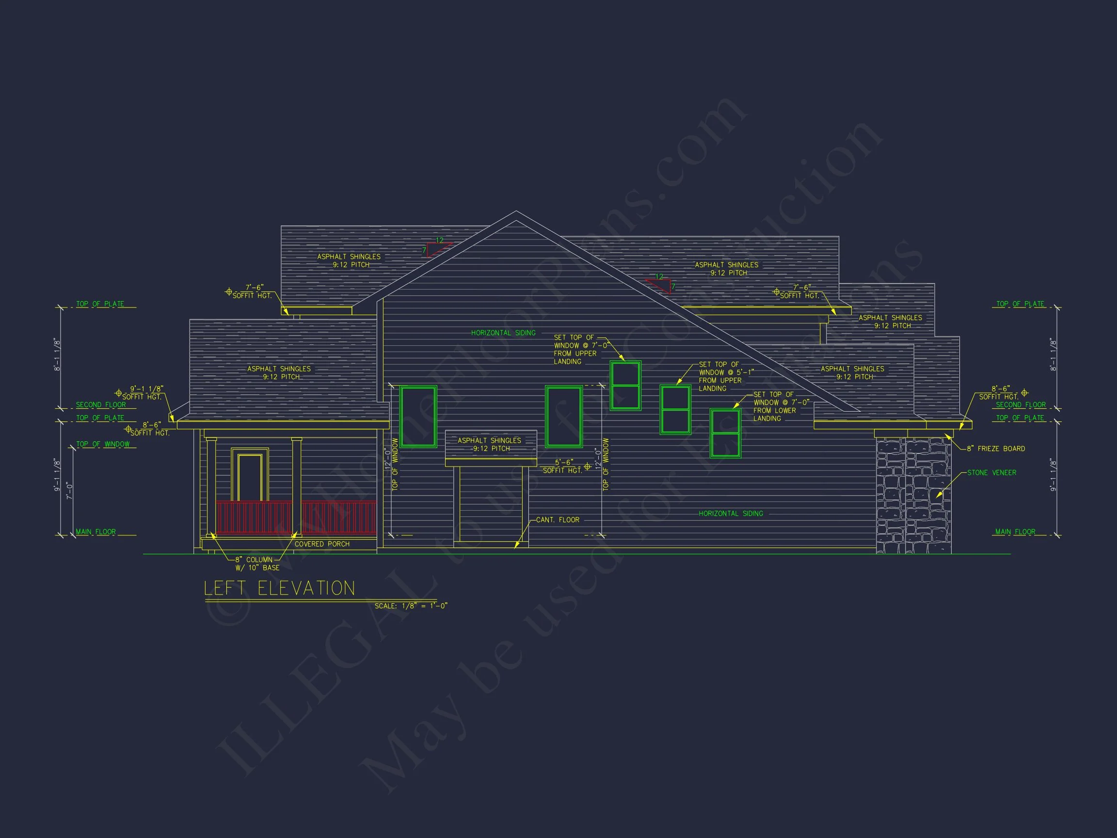 14-2170 HOUSE PLAN - House Plan: 2-Story Craftsman Floor Plan with 4 Bedrooms and CAD Designs 4 house Plan: 2-Story Craftsman Floor Plan with 4 Bedrooms and CAD Designs