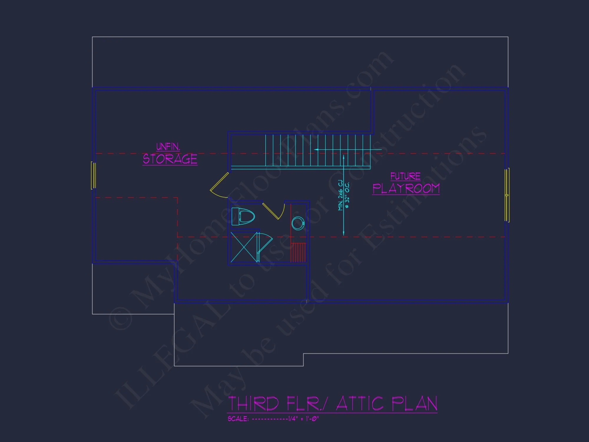 Elegant house Floor Plan with CAD Blueprint Designs