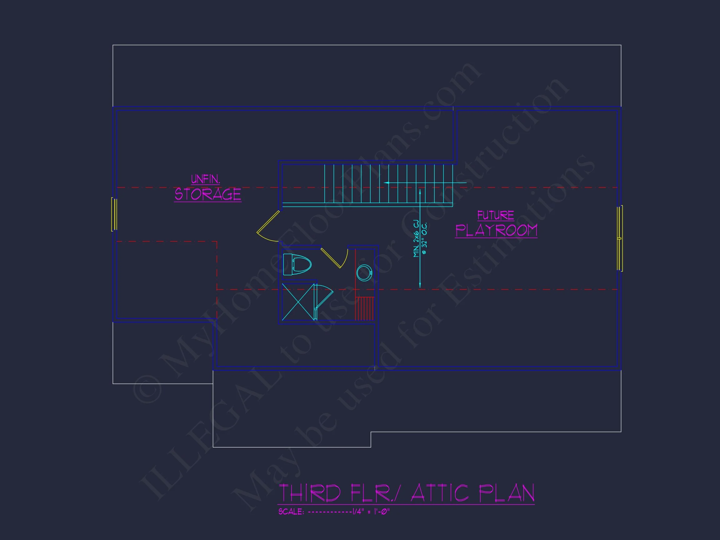 Elegant house Floor Plan with CAD Blueprint Designs