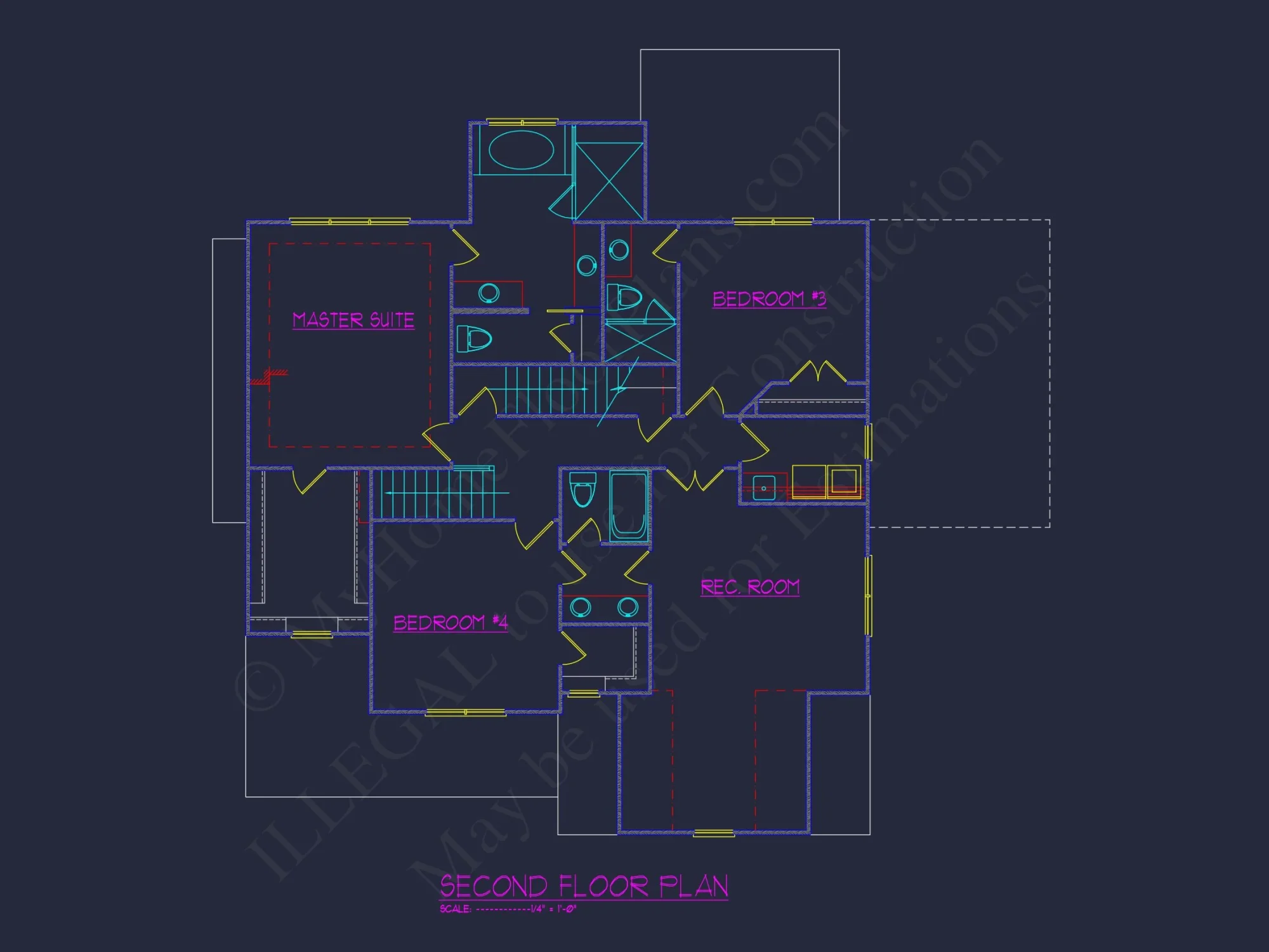 Elegant house Floor Plan with CAD Blueprint Designs